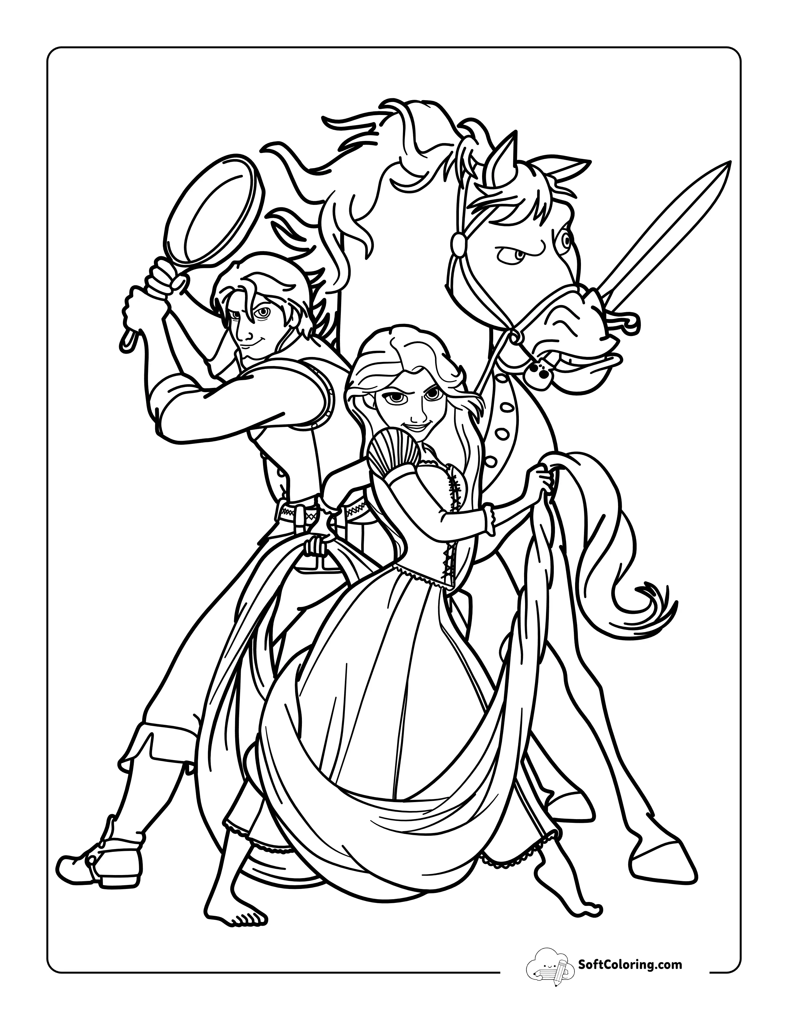 Rapunzel-Inspired Characters, Including Flynn And Maximus