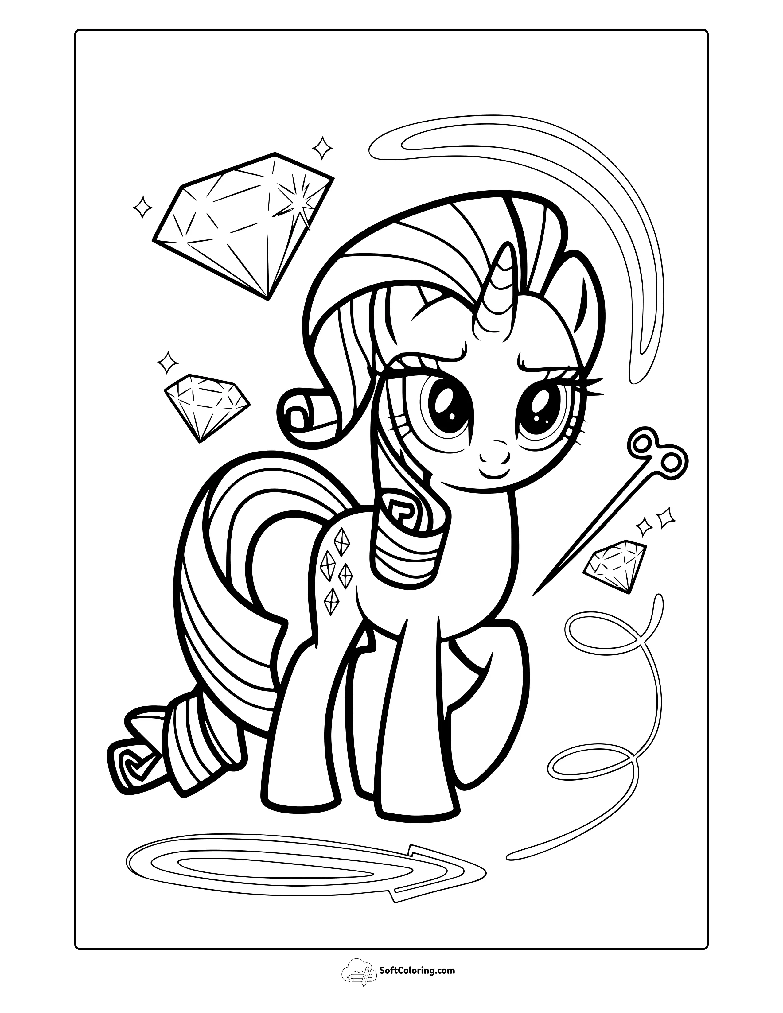 Rarity My Little Pony Coloring Page