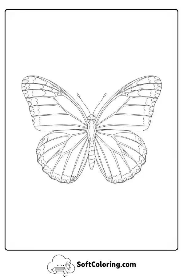Realistic Butterfly Coloring Page