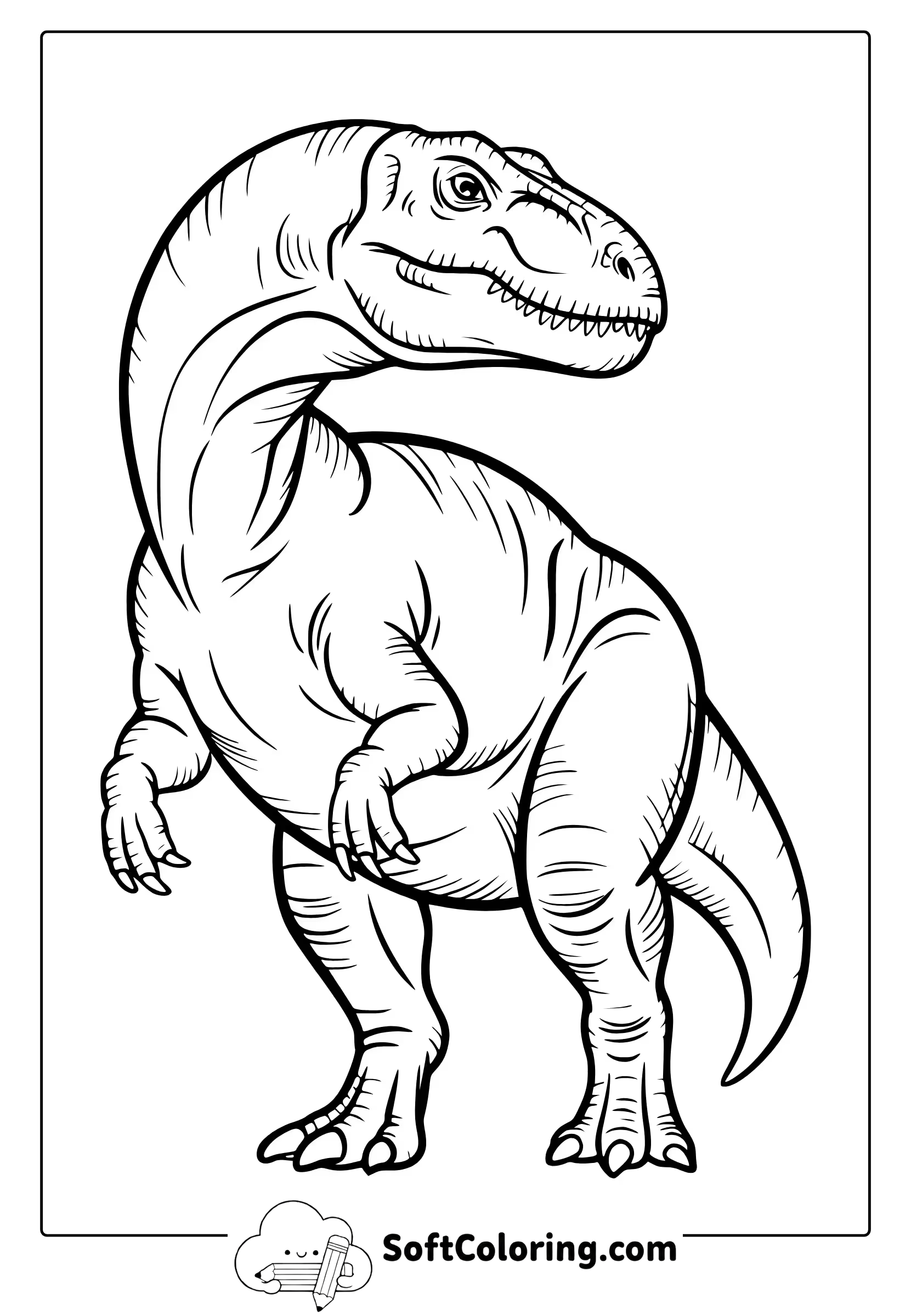 realistic dinosaur coloring page