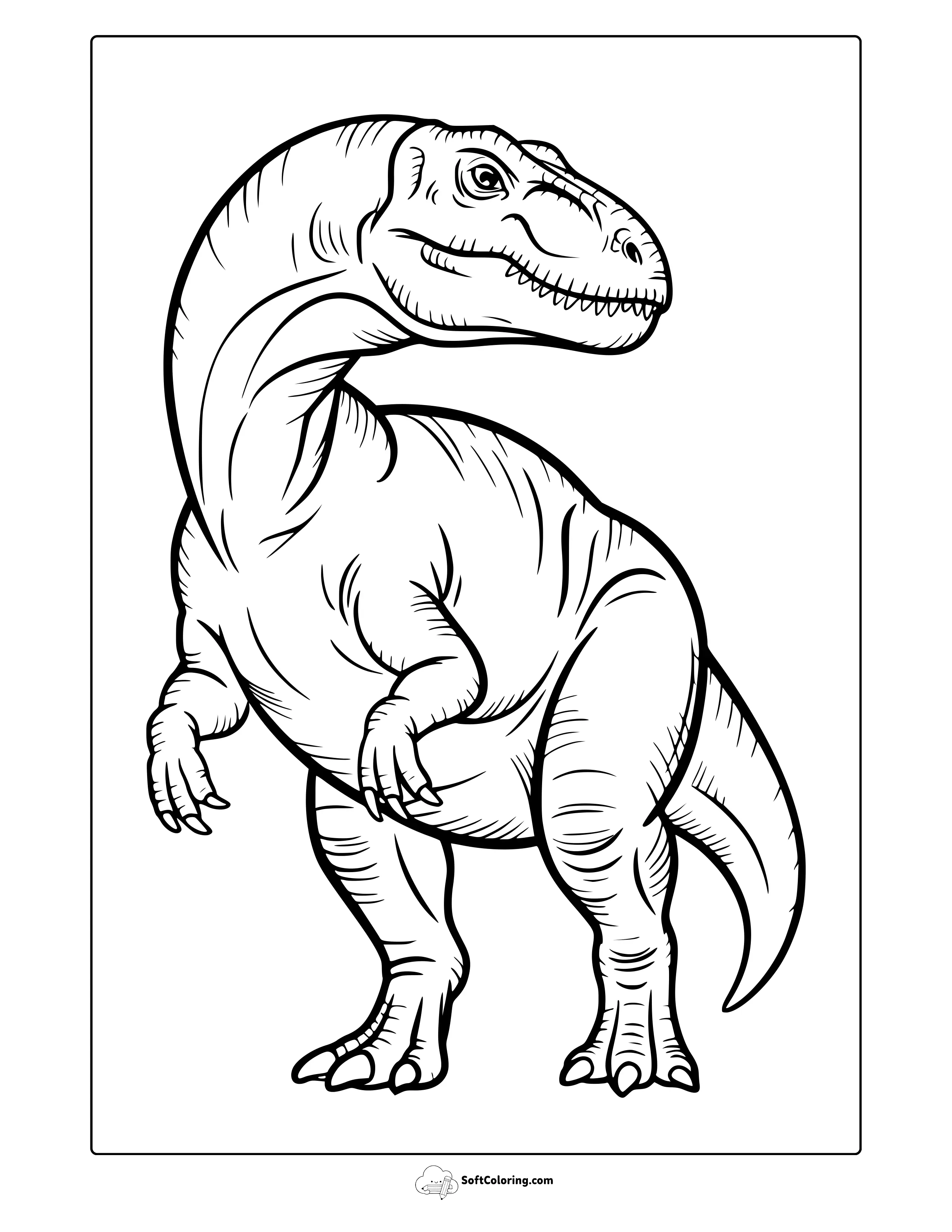 Realistic Dinosaur Coloring Page