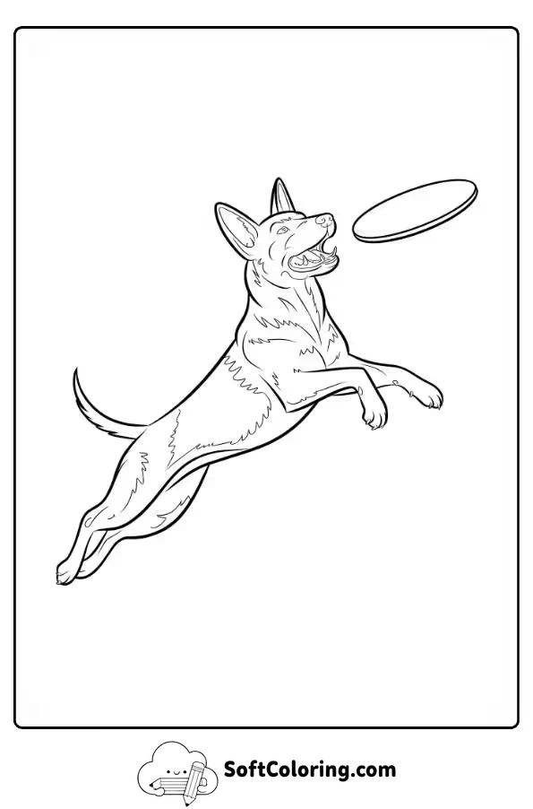 Realistic Dog Coloring Page