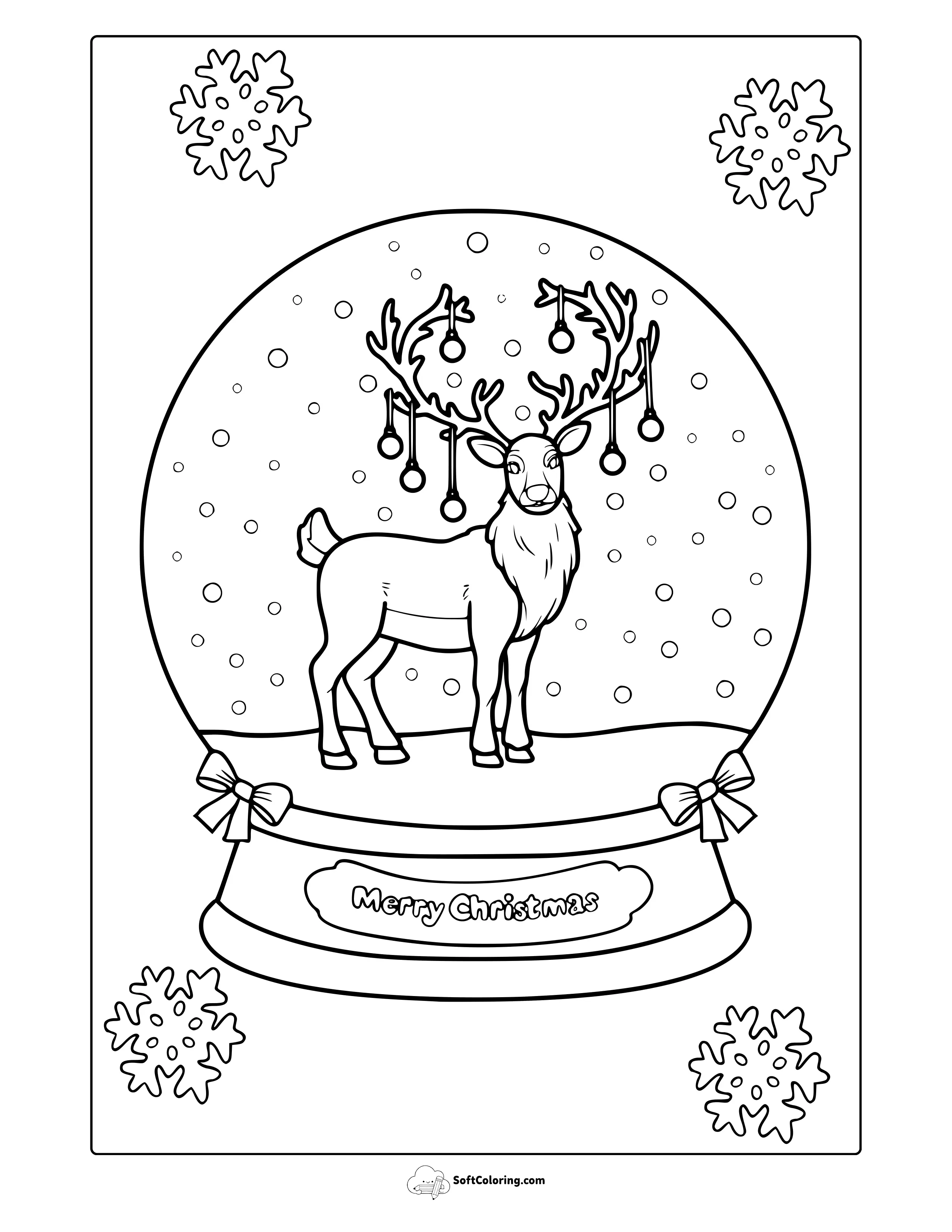 Reindeer Snow Globe