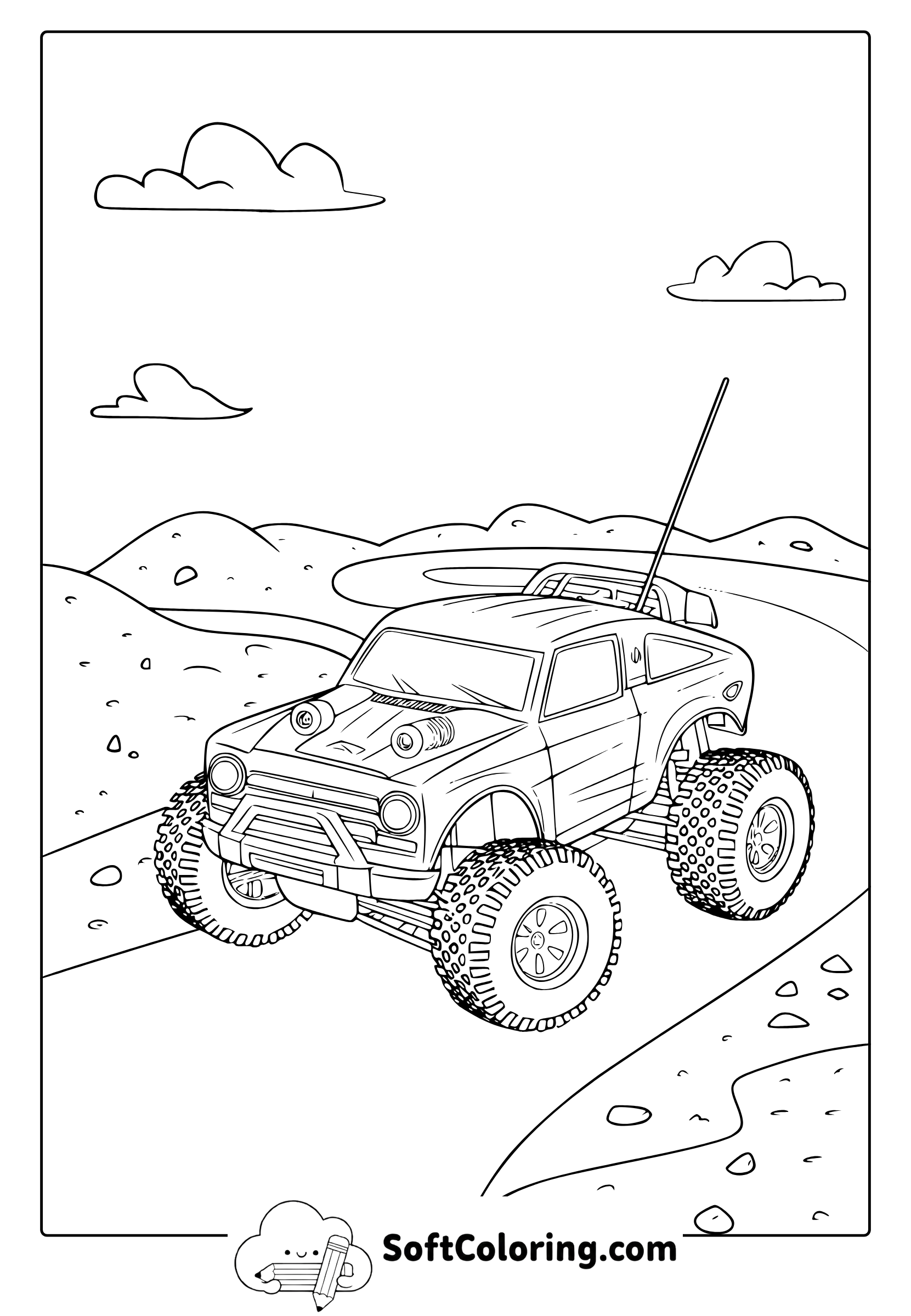 Remote Control Car Coloring Page