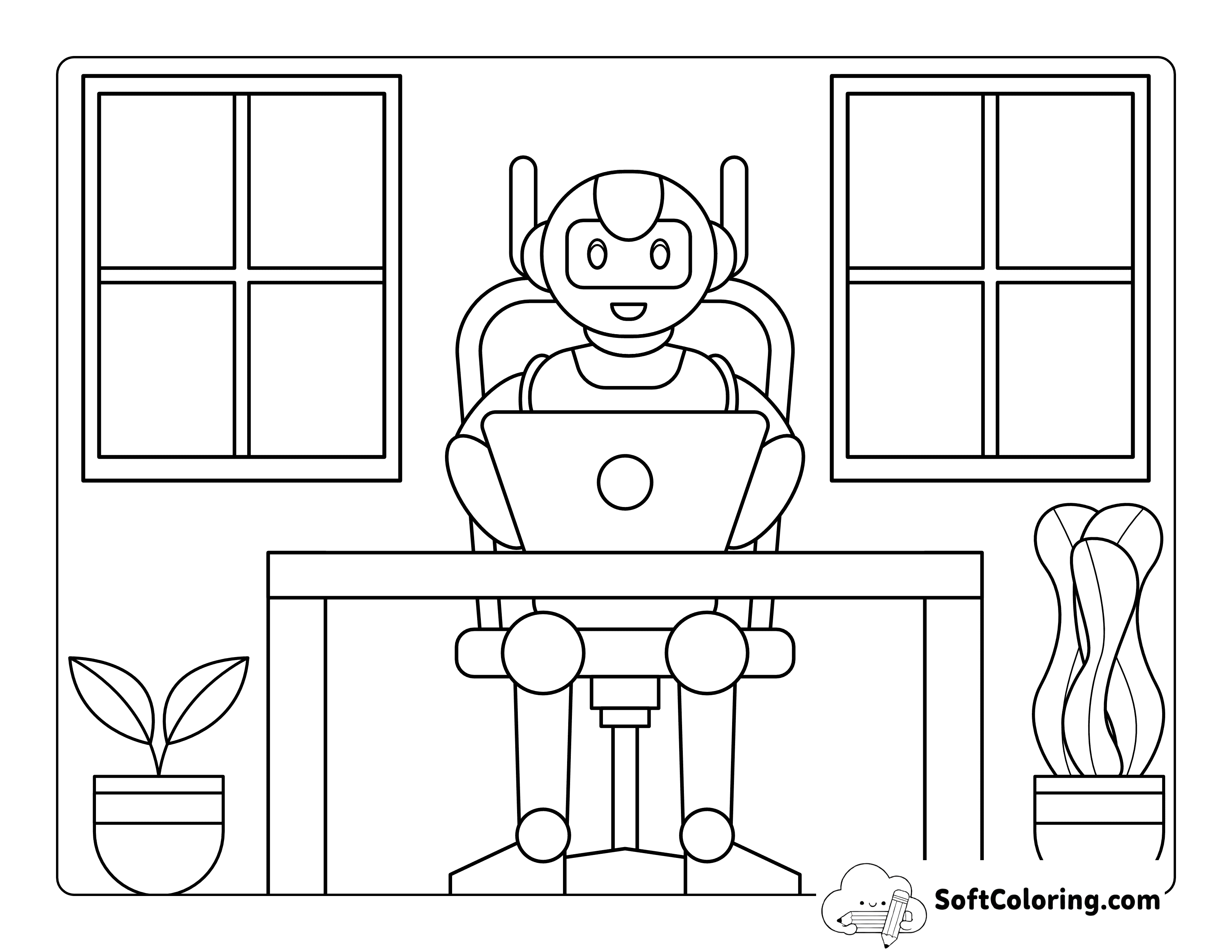 Easy Robot Coworker Using Computer Coloring Page