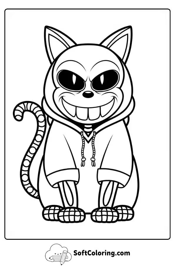 Sans Cat Coloring Page
