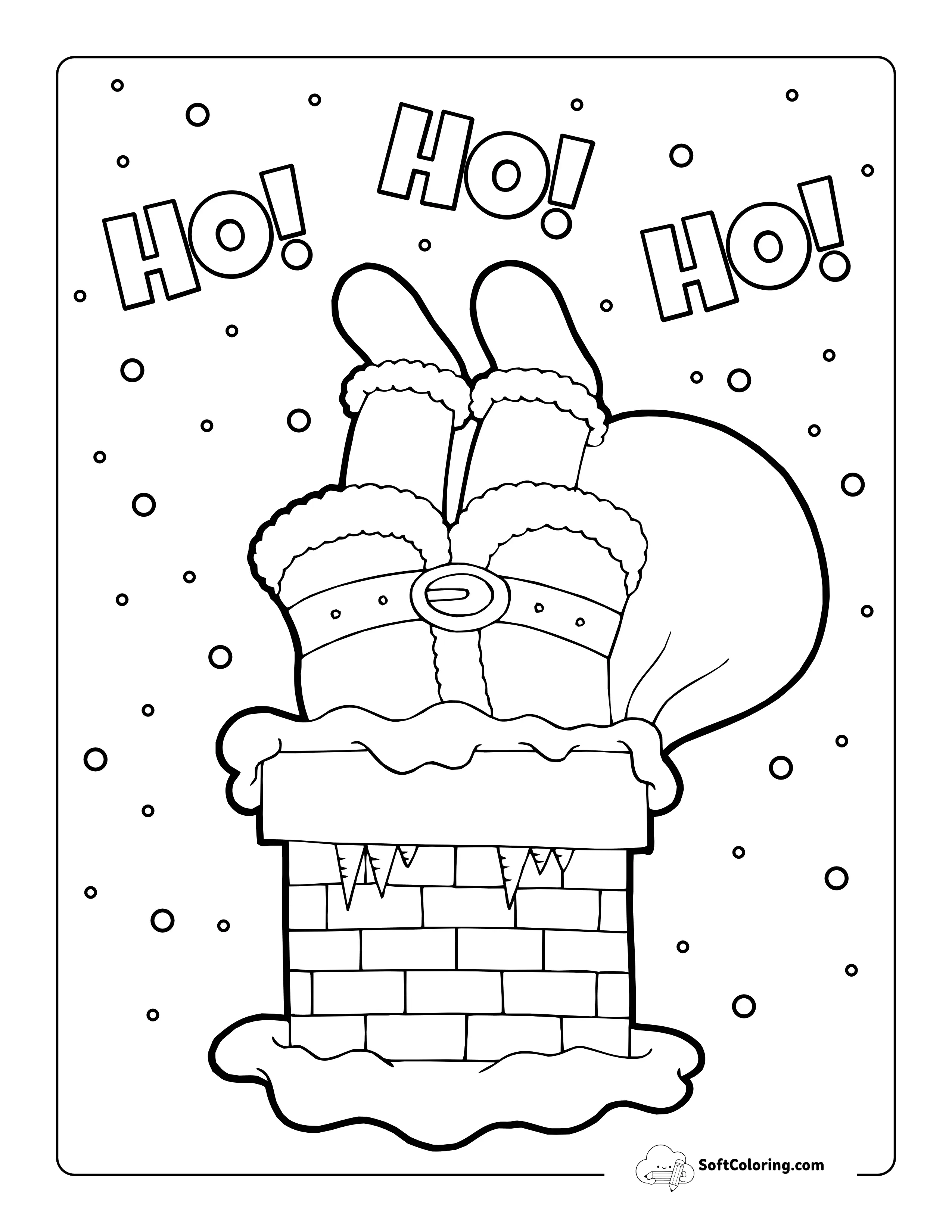 Funny Santa Coloring Page For Preschoolers