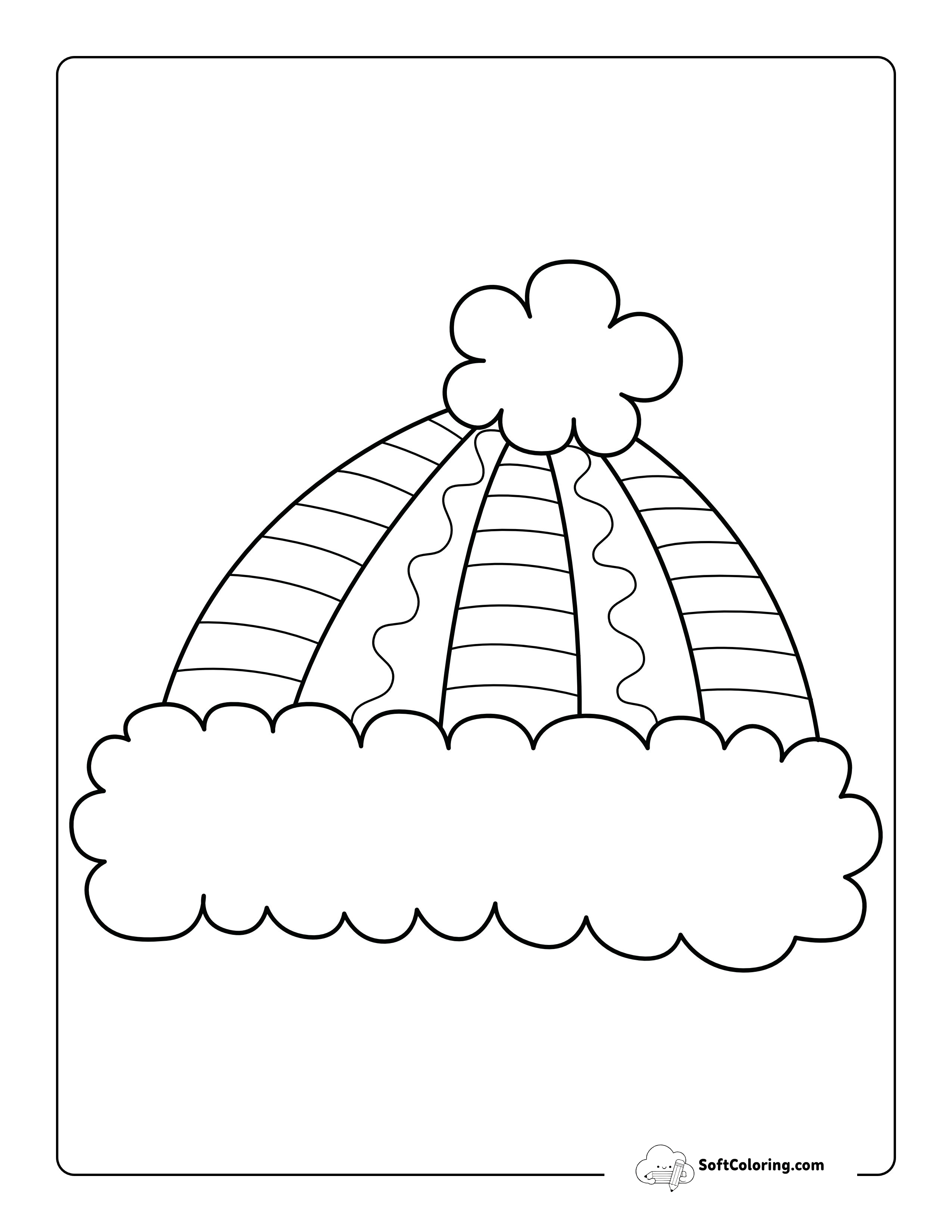 Patterned Santa Hat To Color