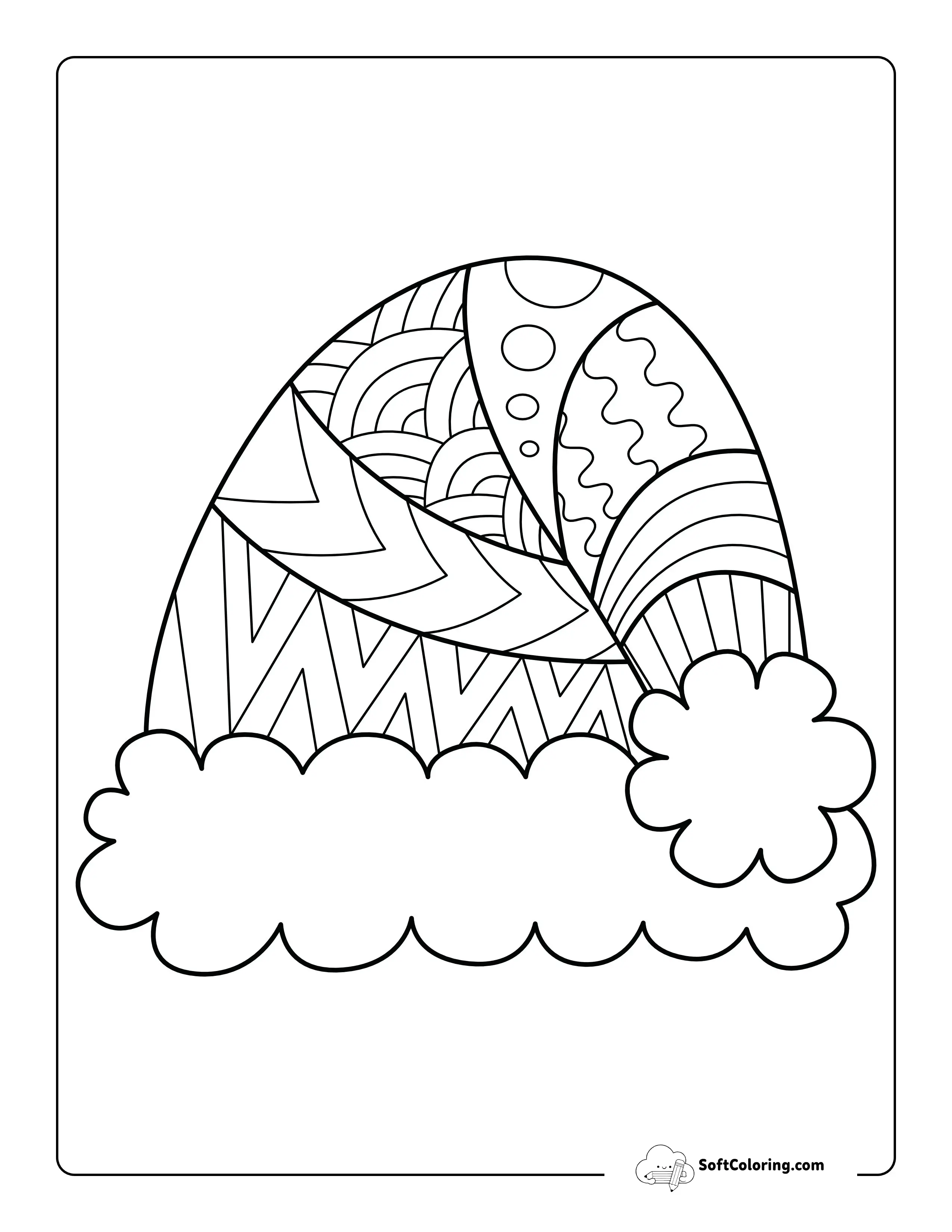 Free Printable Santa Hat Coloring Sheet