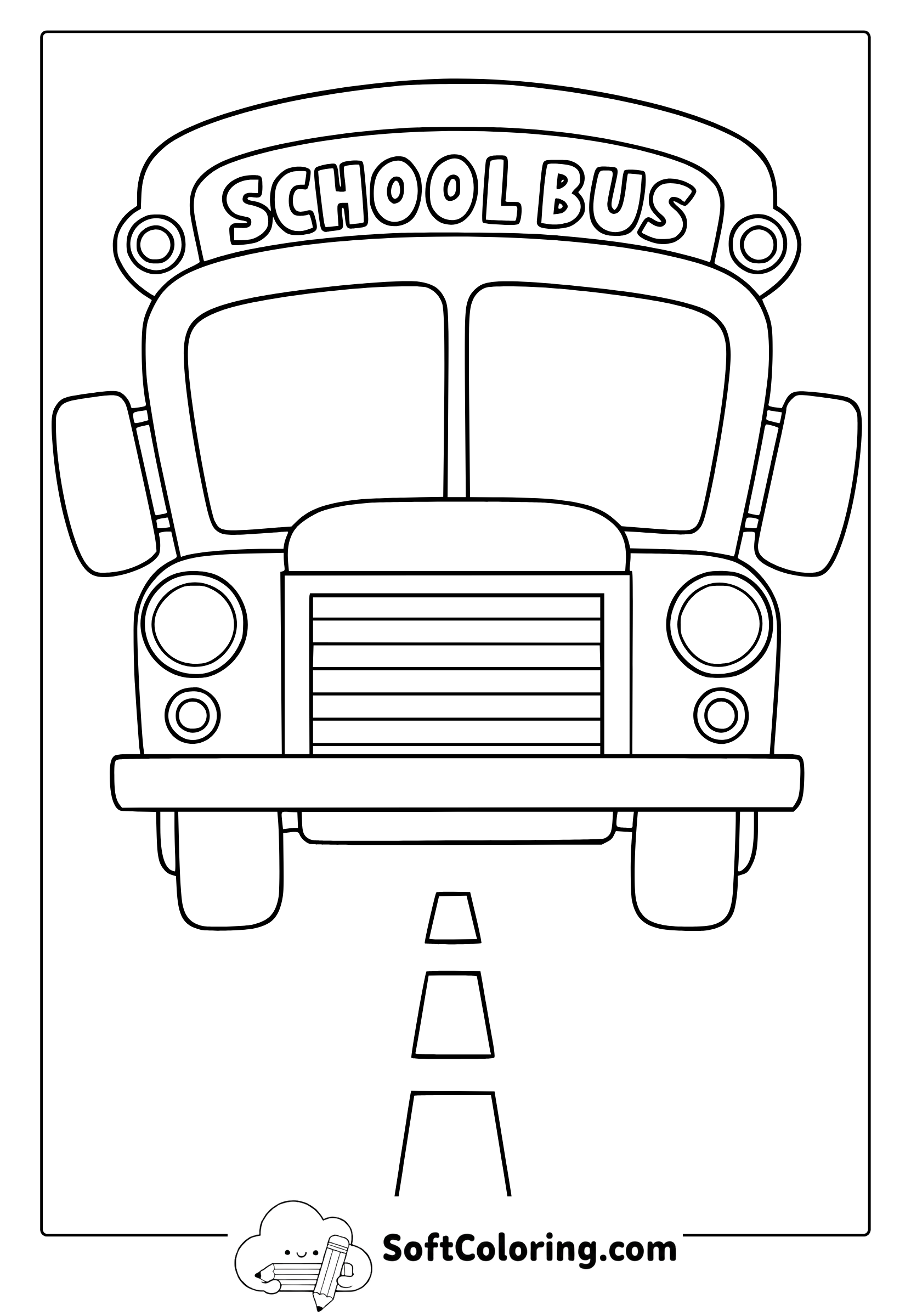 school bus coloring page