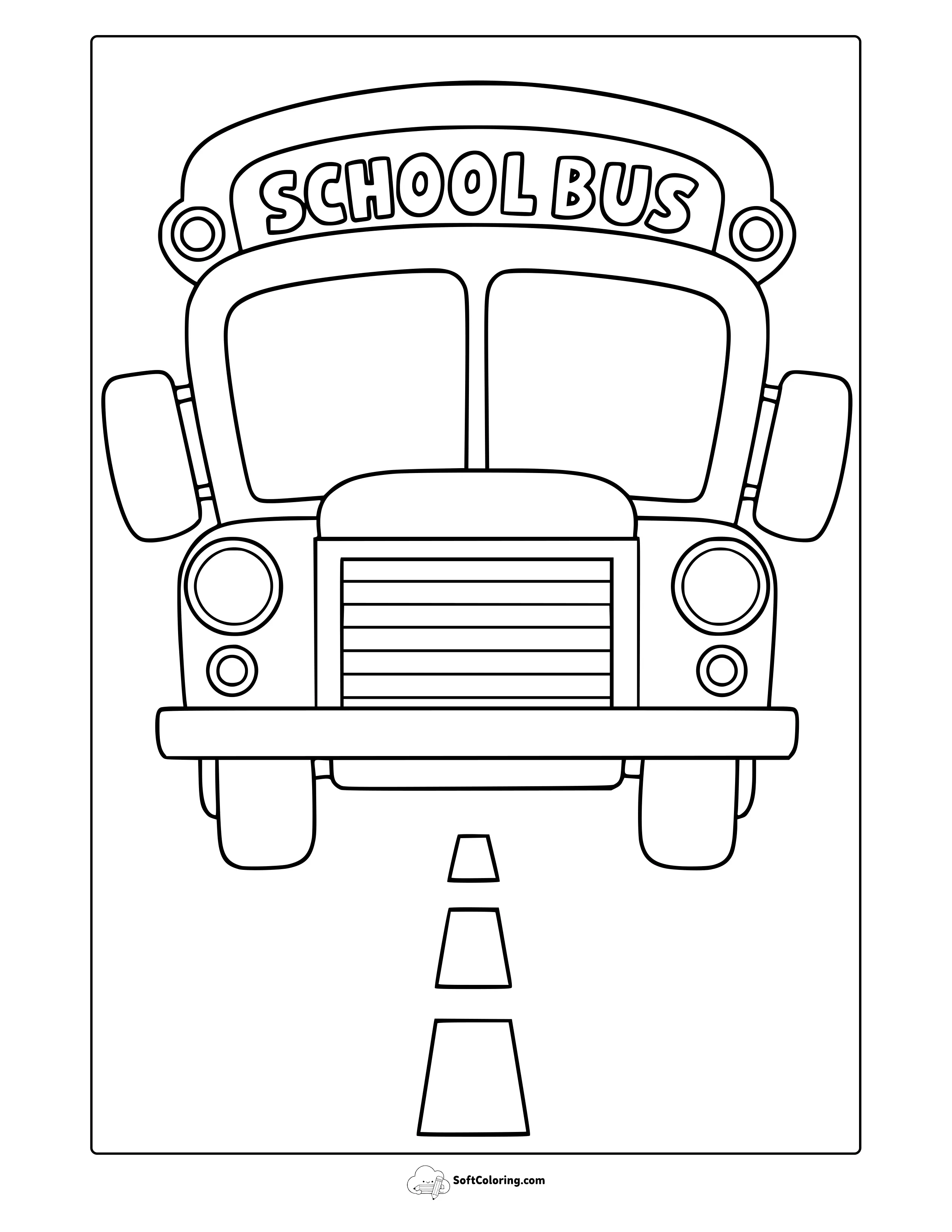 School Bus Coloring Page