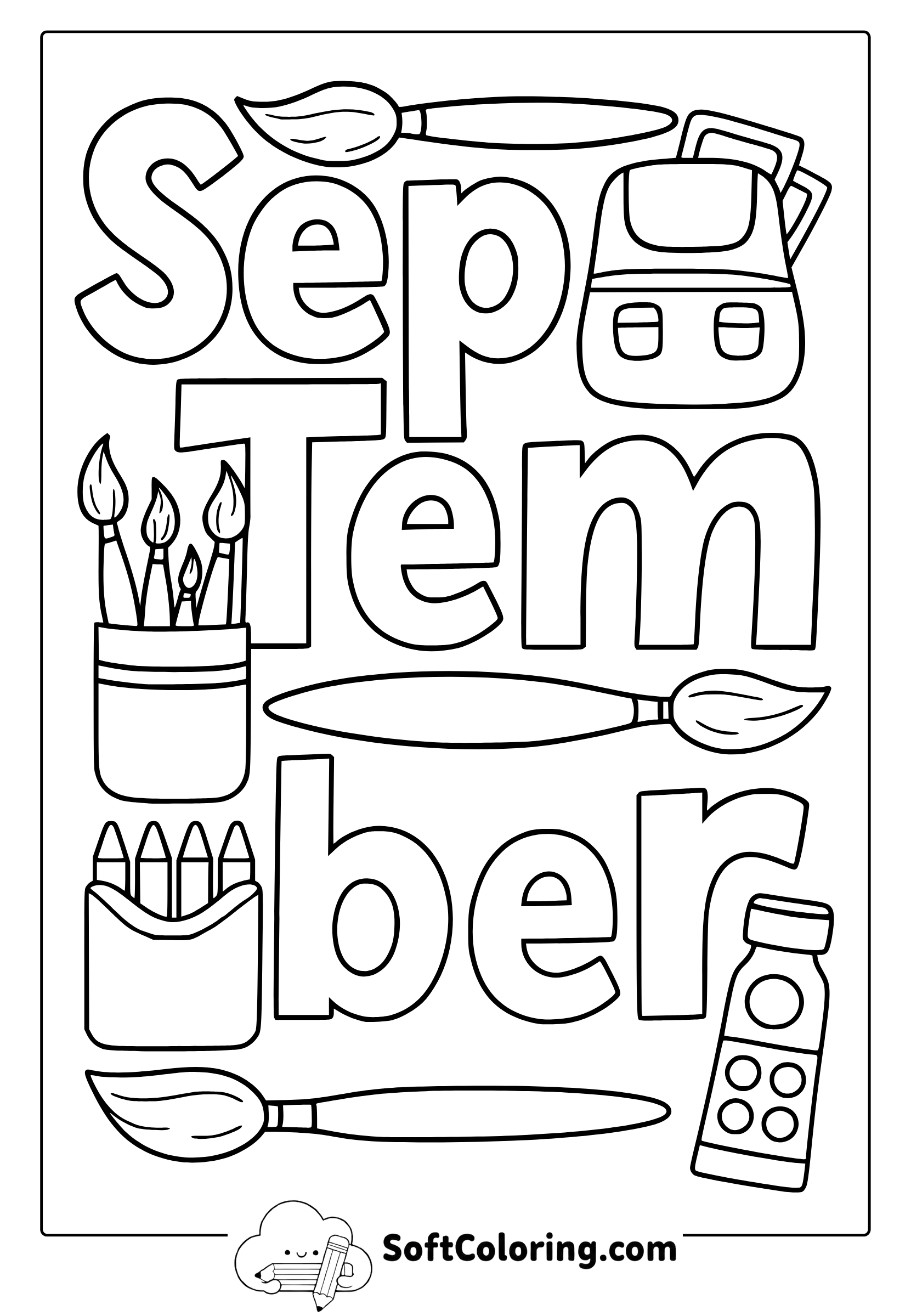 september colors coloring page