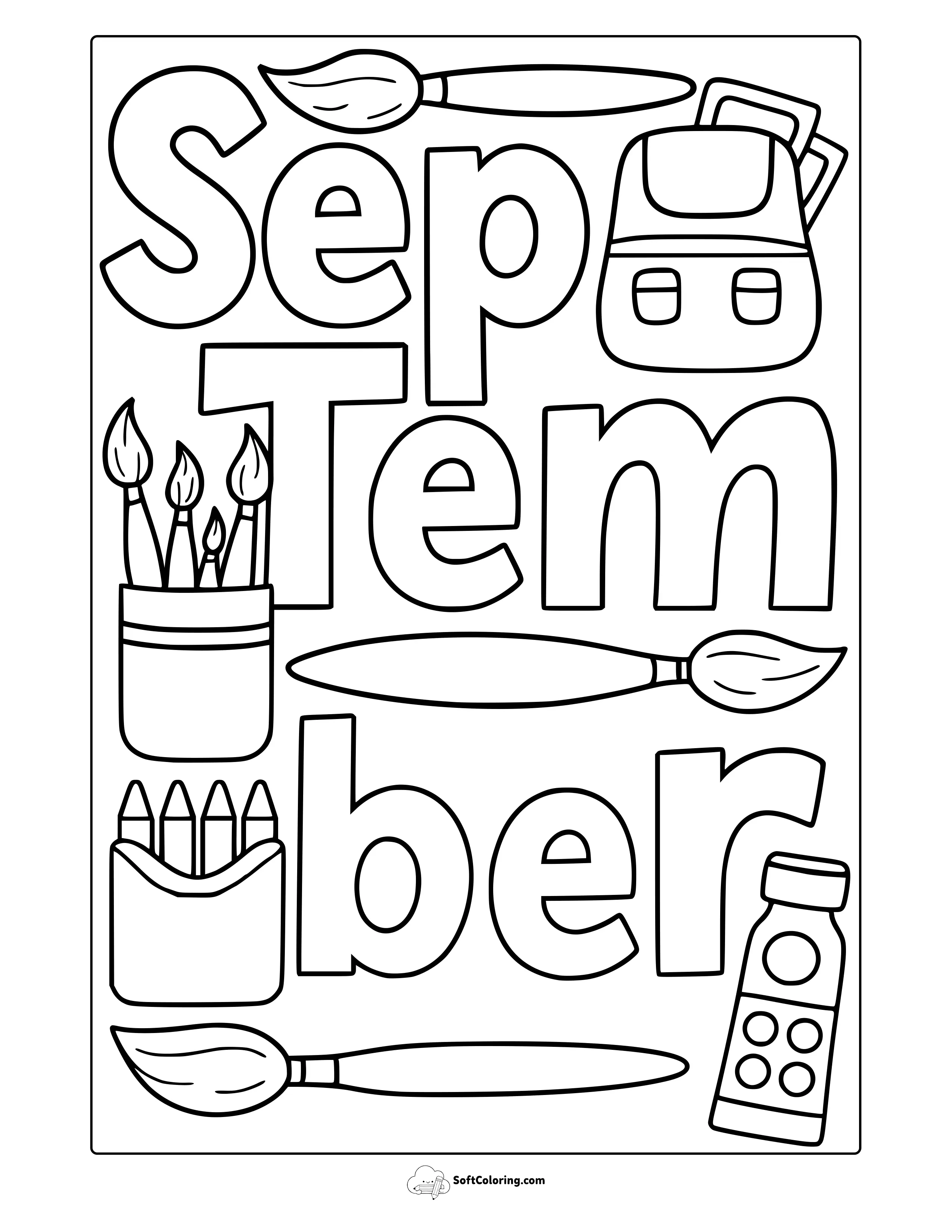 September Colors Coloring Page
