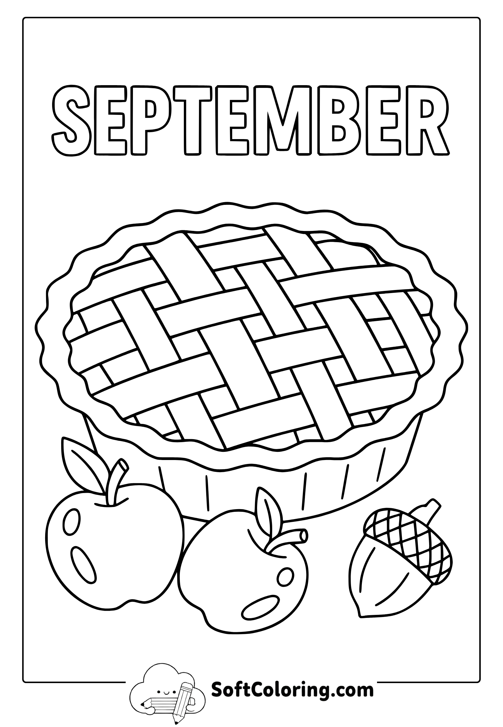 september pie coloring page