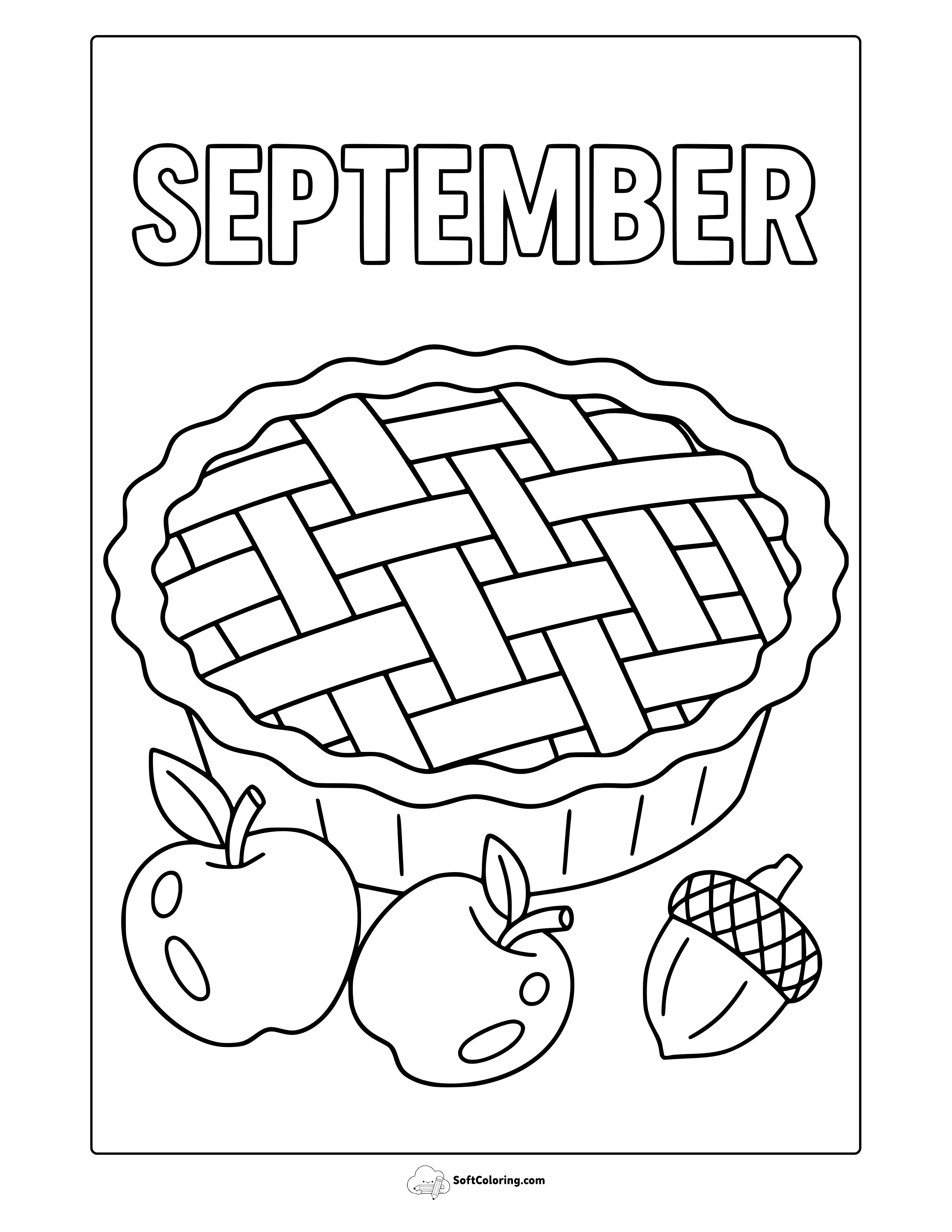 September Pie Coloring Page