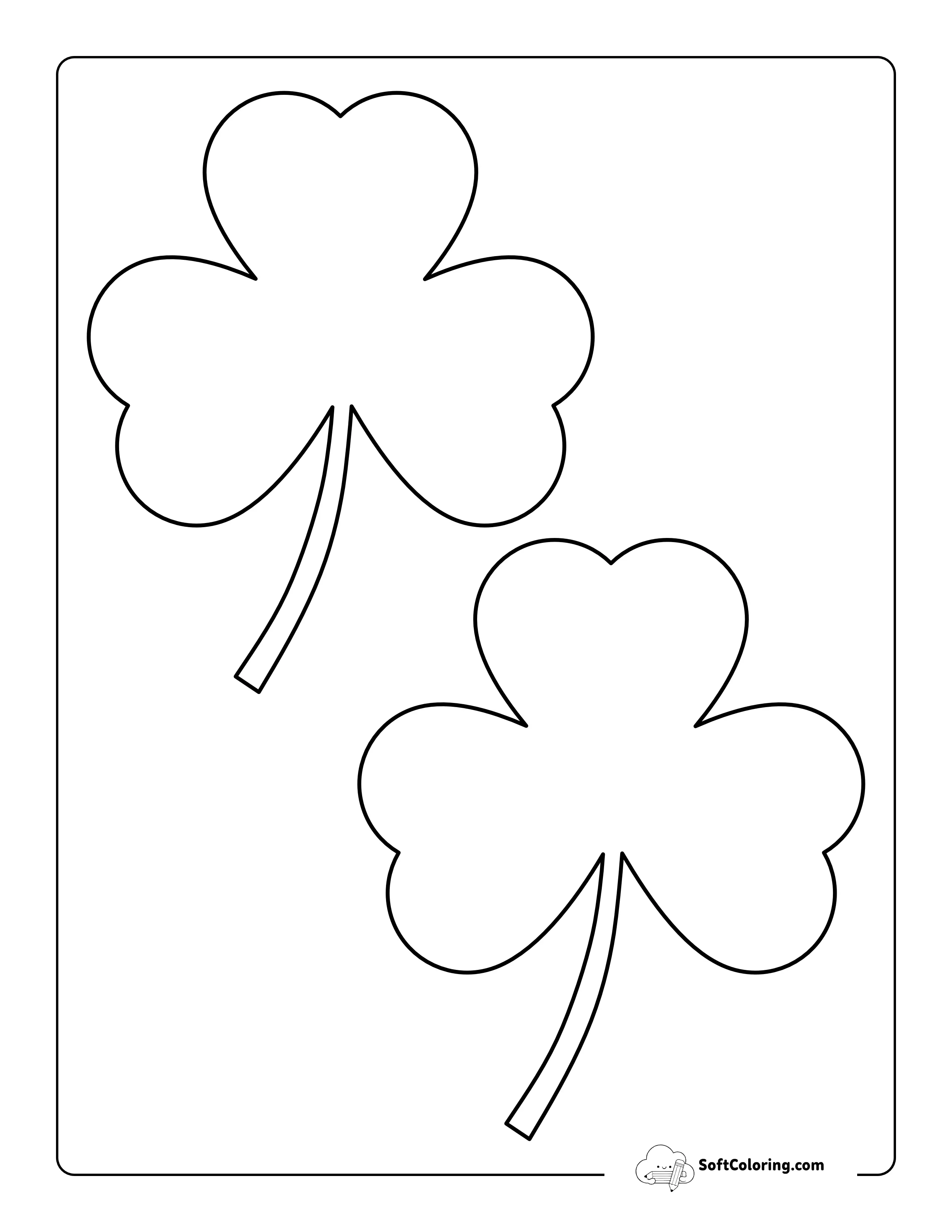 Classic Shamrock Template - Medium
