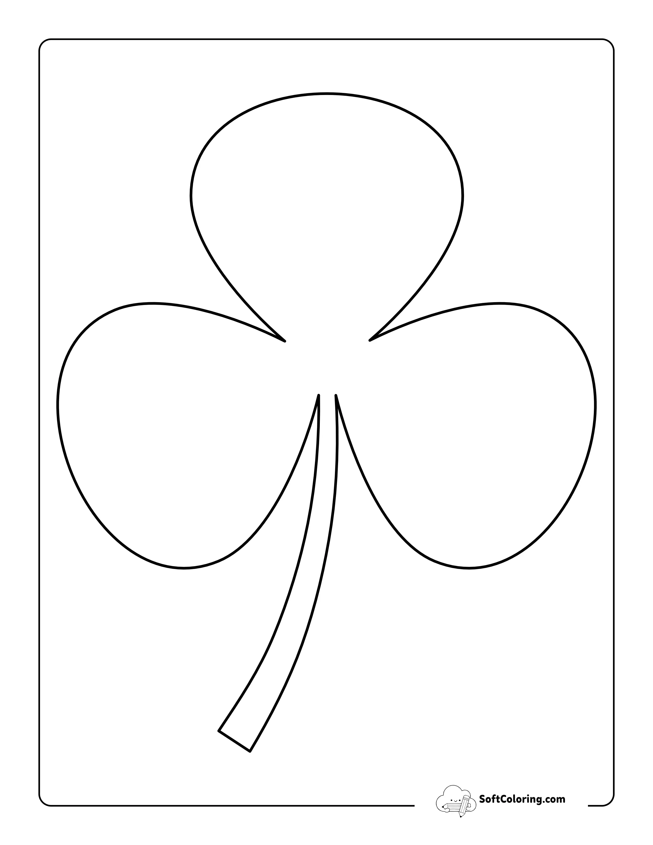 Shamrock Coloring Page To Print