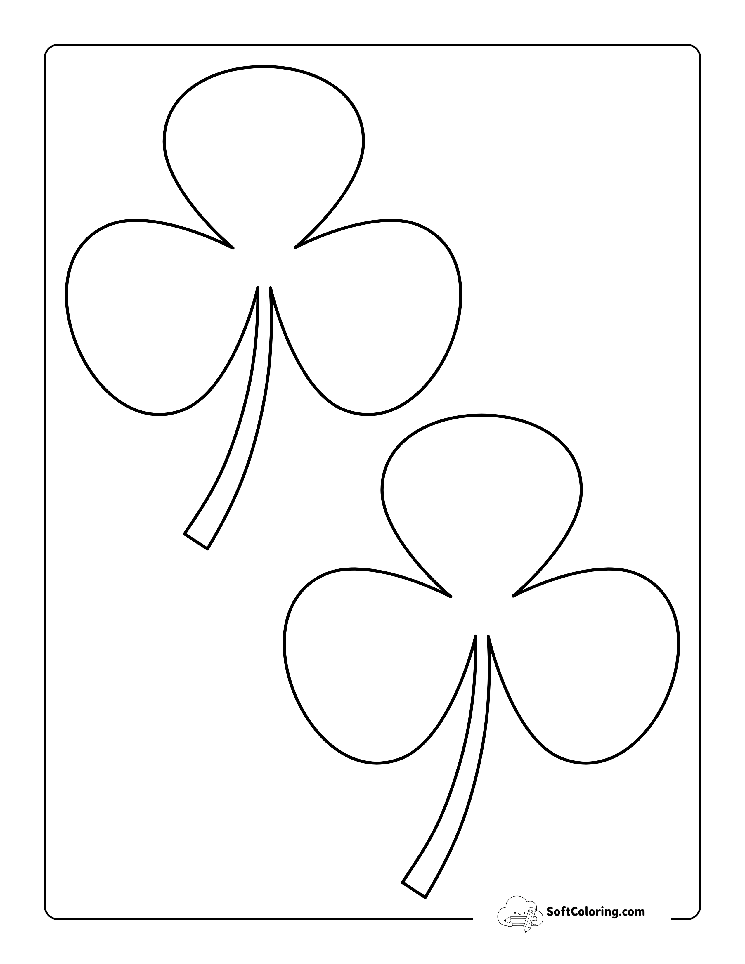 Smooth Shamrock Template - Medium