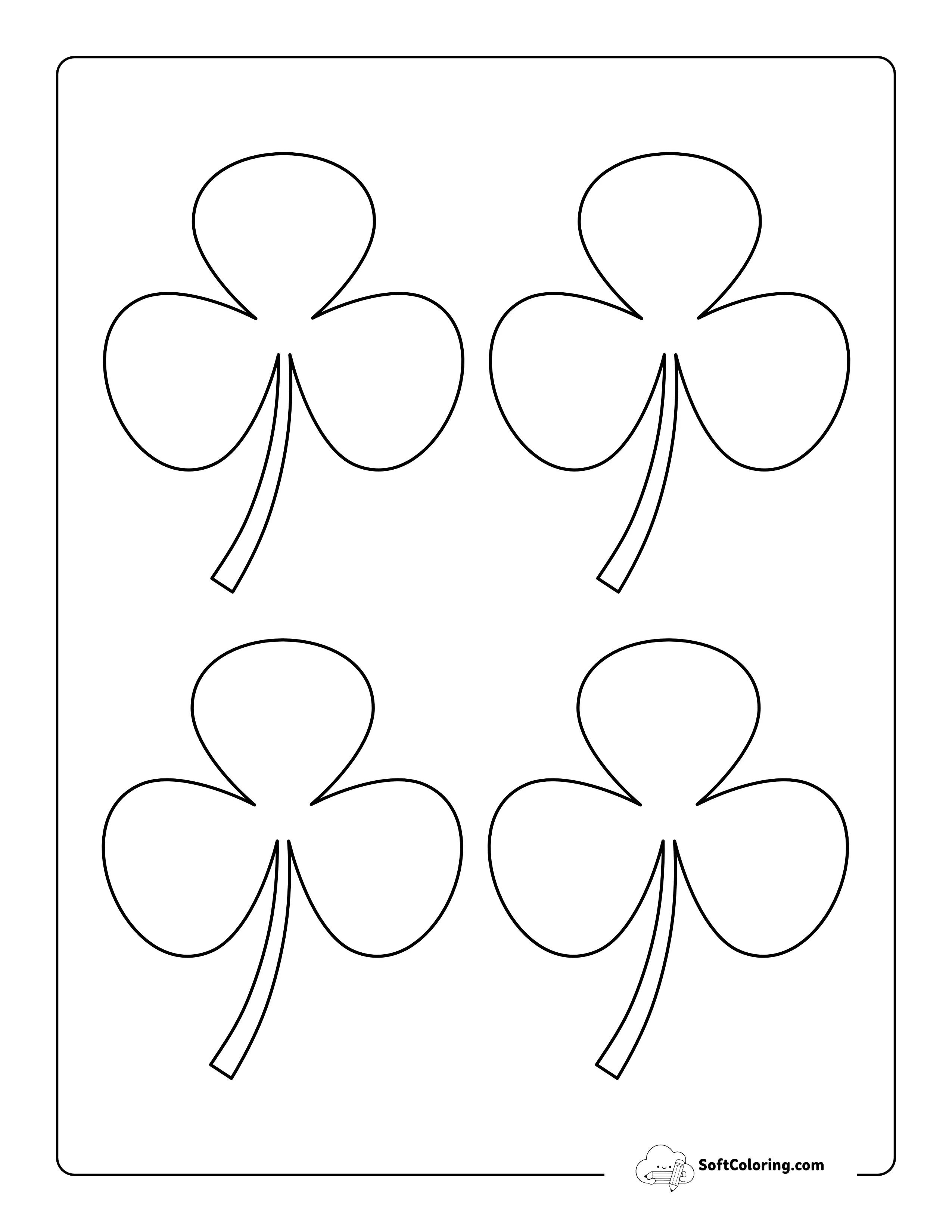 Smooth Shamrock Template - Small