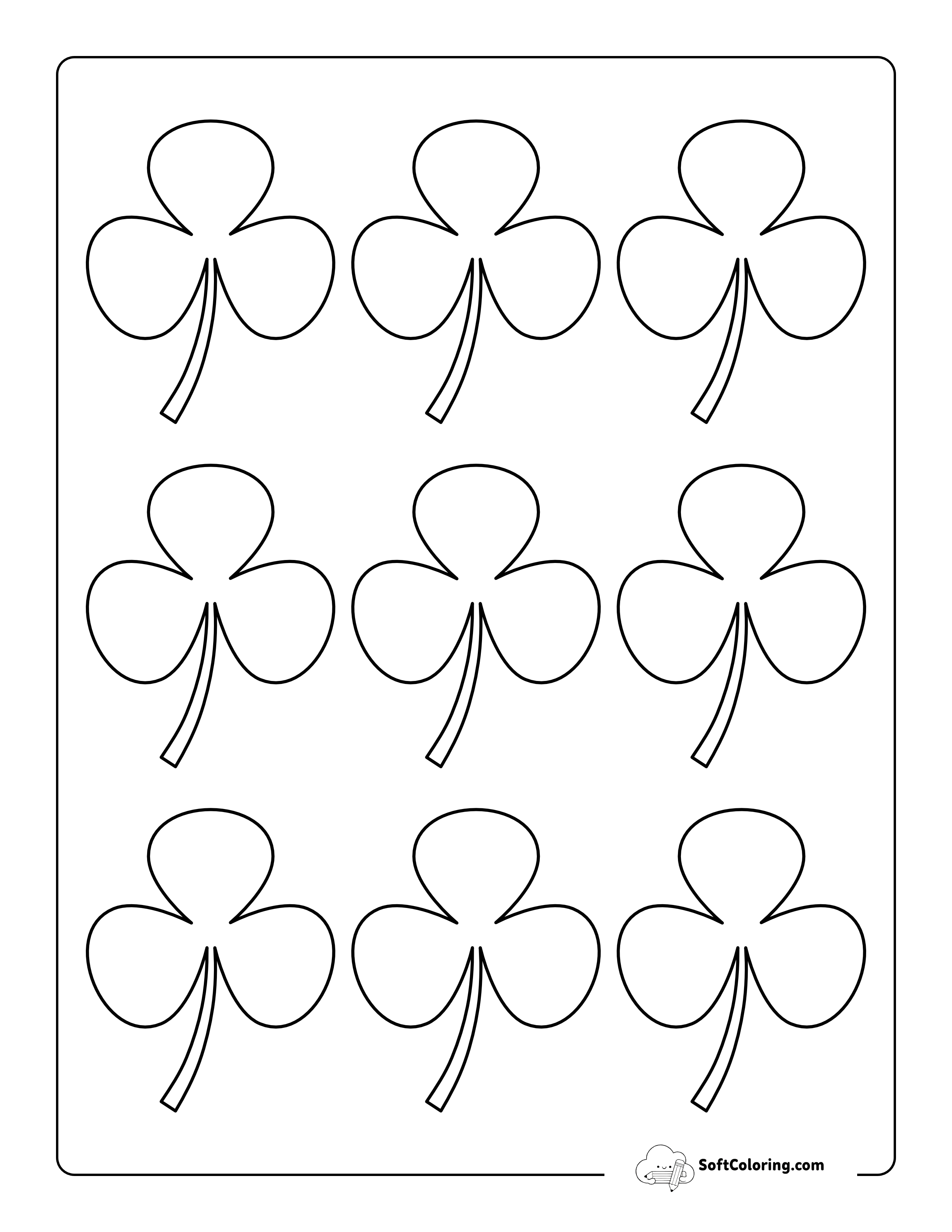 Smooth Shamrock Template - Extra Small