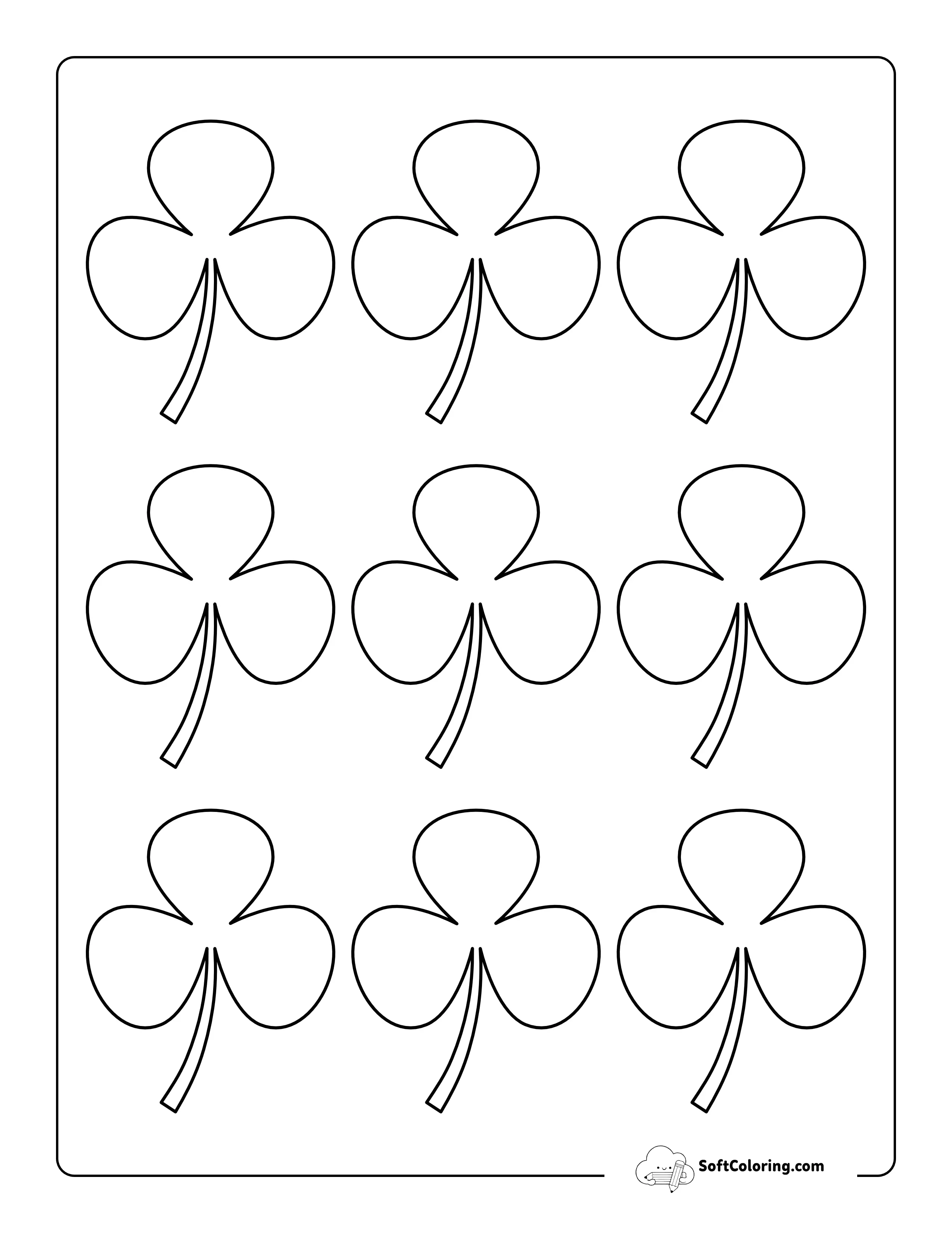 Smooth Shamrock Template - Extra Small