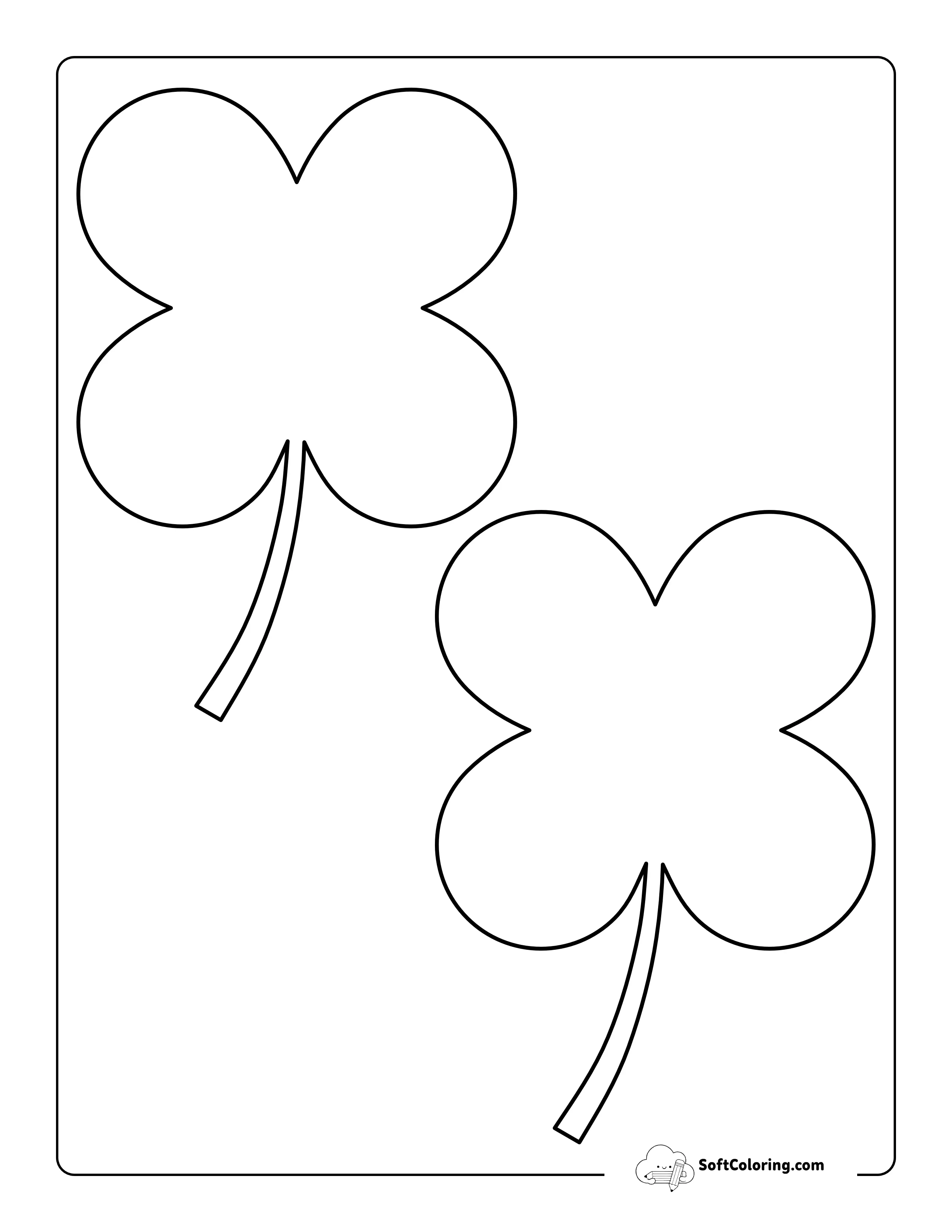 Smooth Four Leaf "Shamrock" To Print - Medium