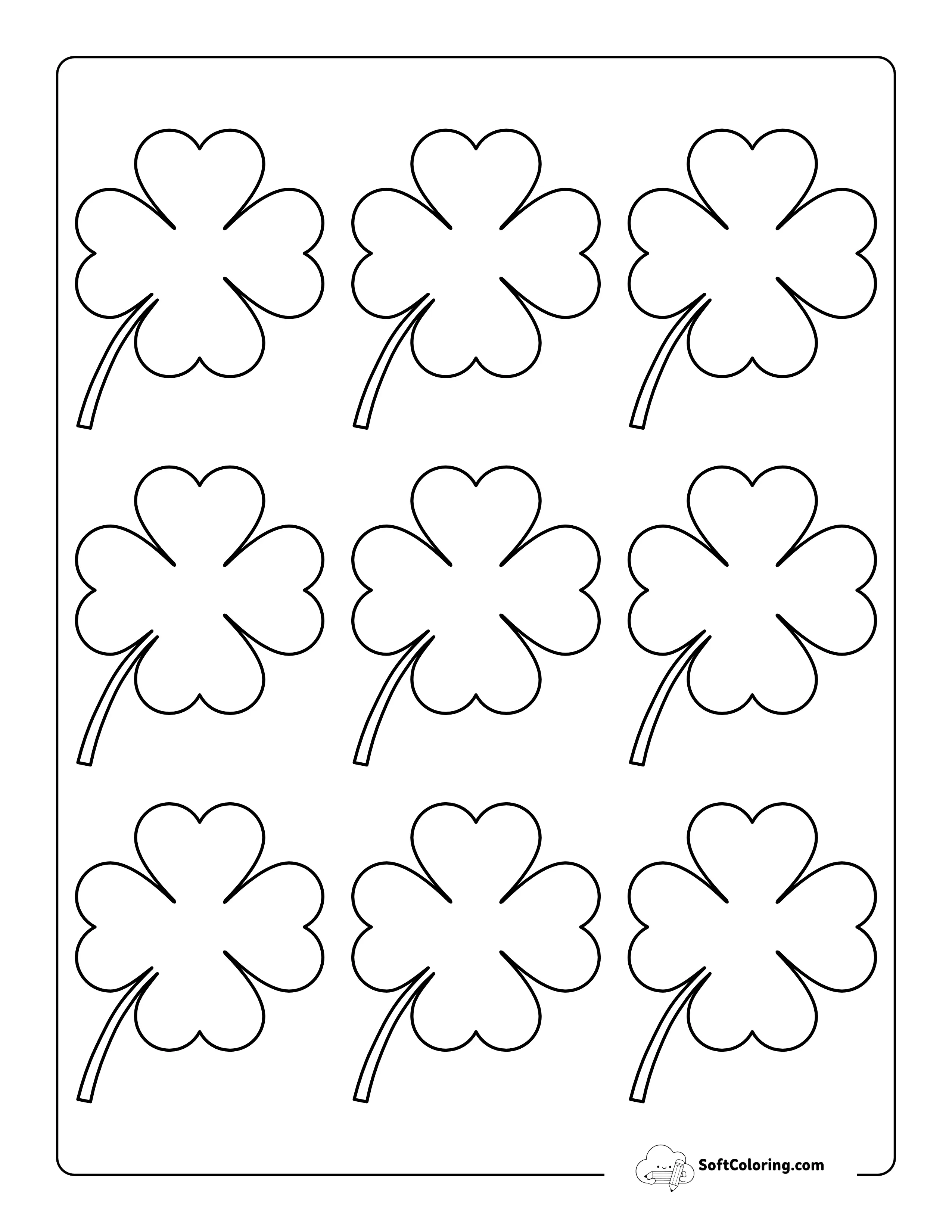 Classic Four Leaf "Shamrock" Template - Extra Small