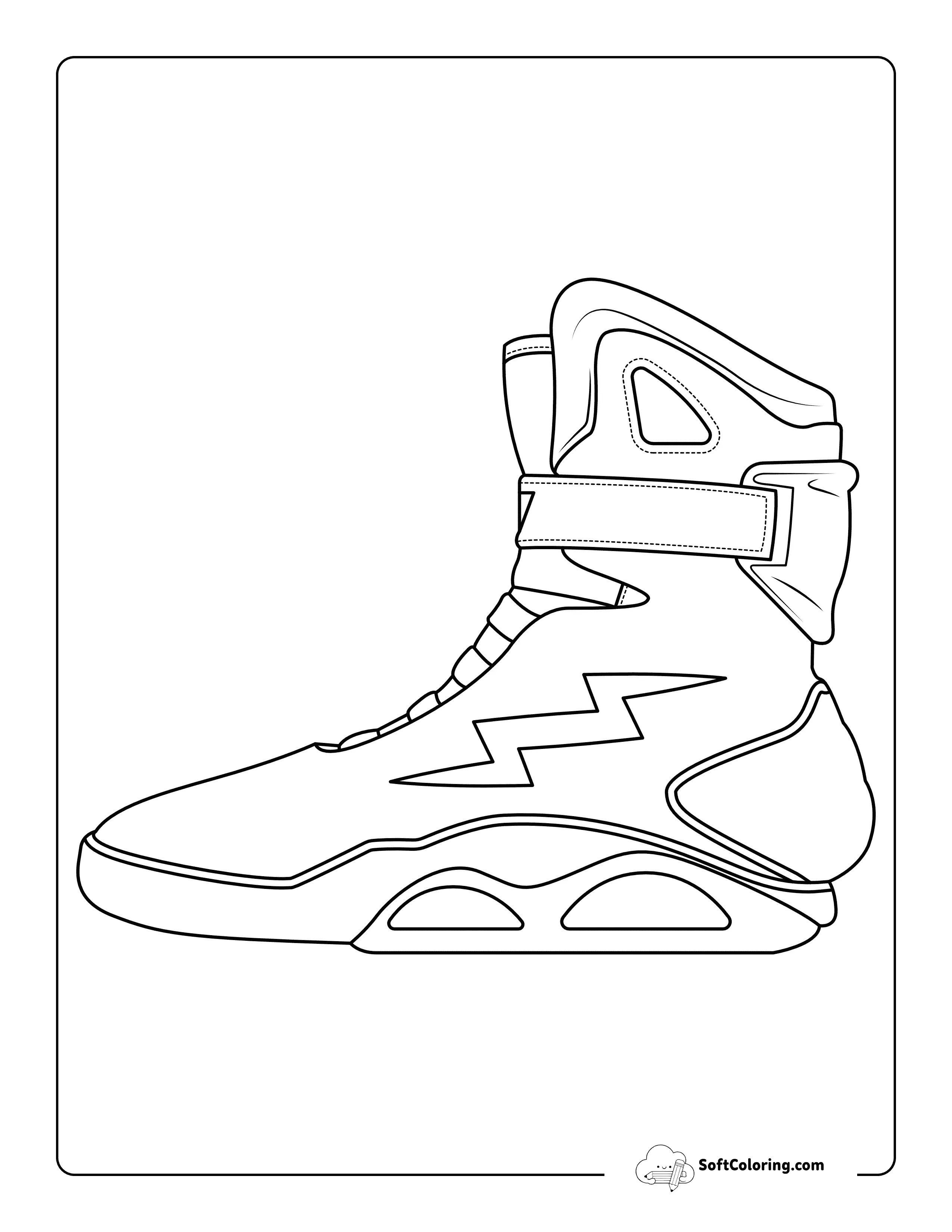 Drippy High Ankle Basketball Shoe Coloring Page