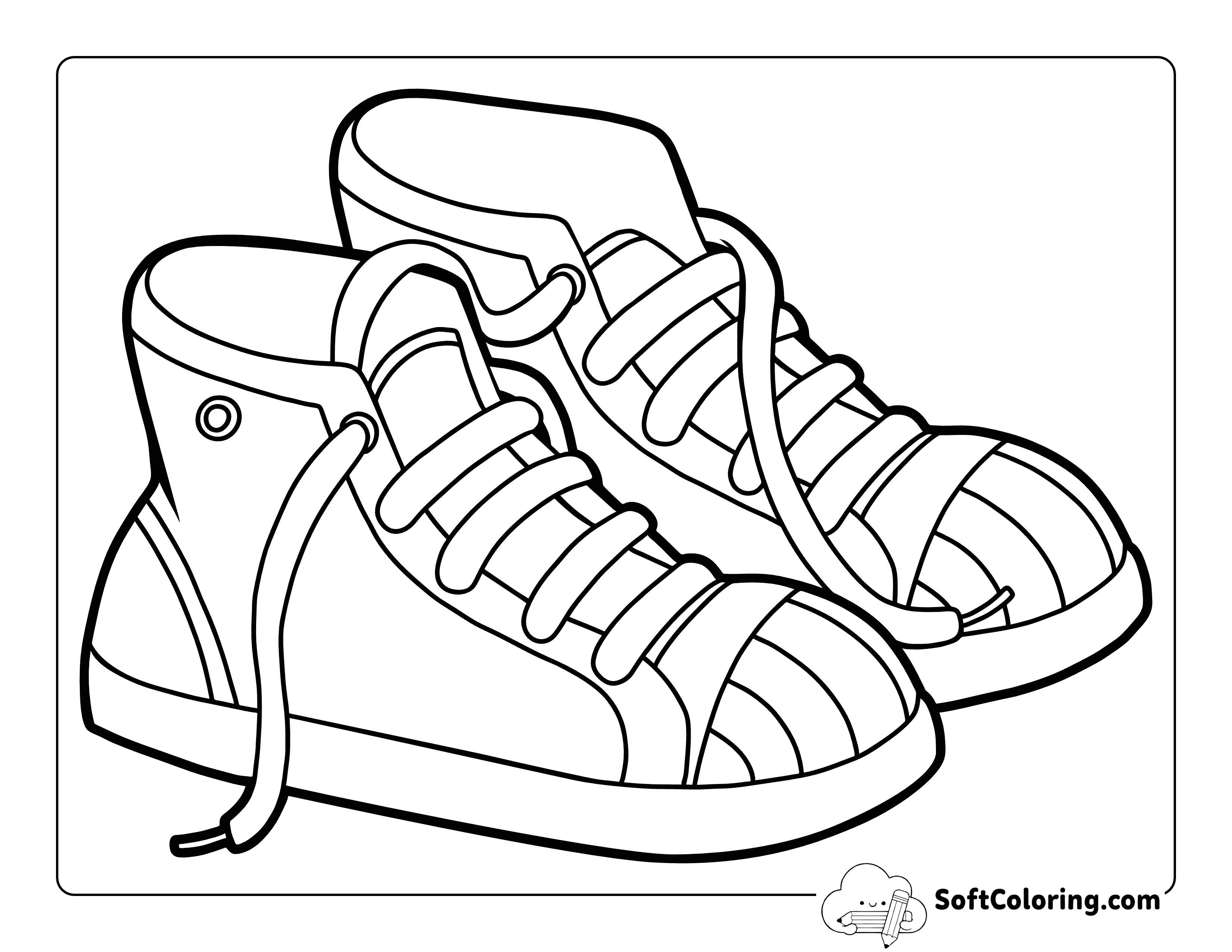 Cool Drippy Sneakers Shoe Printable to Color