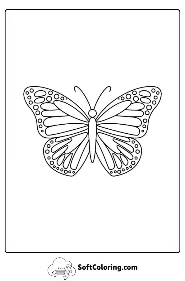 Simple Butterfly Coloring Page