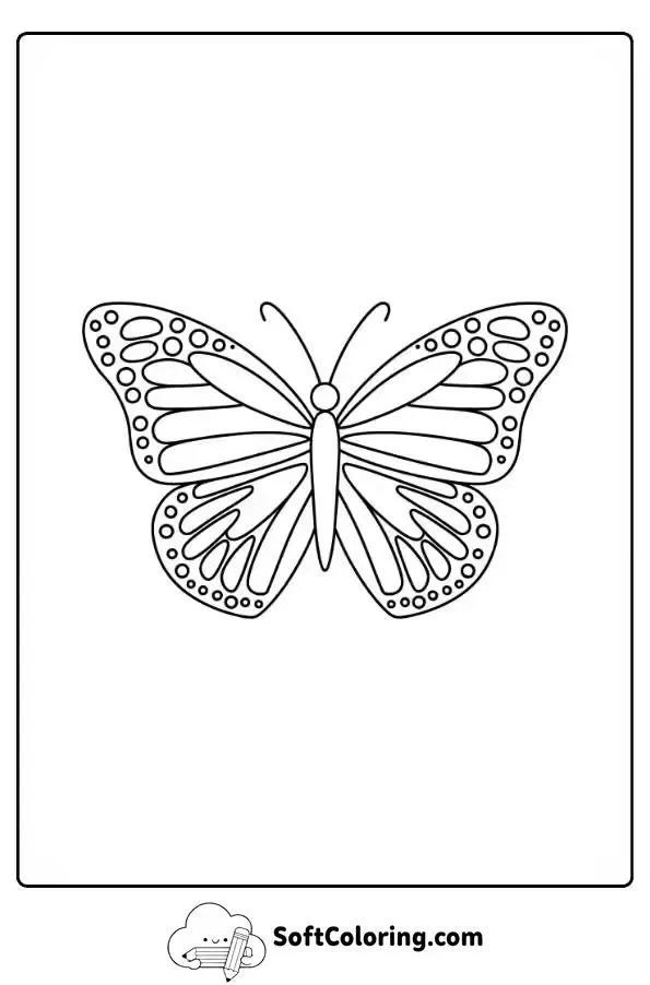 Simple Butterfly Coloring Page