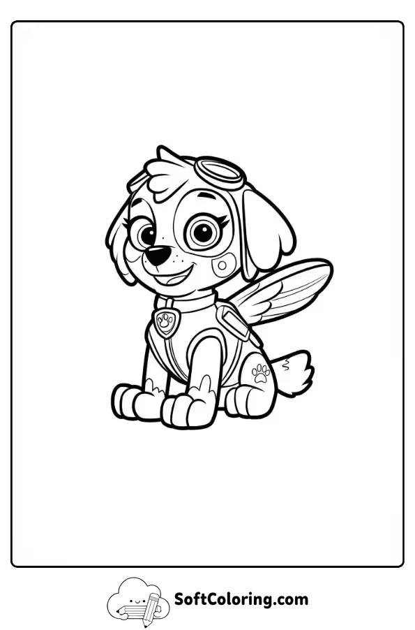 Skye Paw Patrol Coloring Page