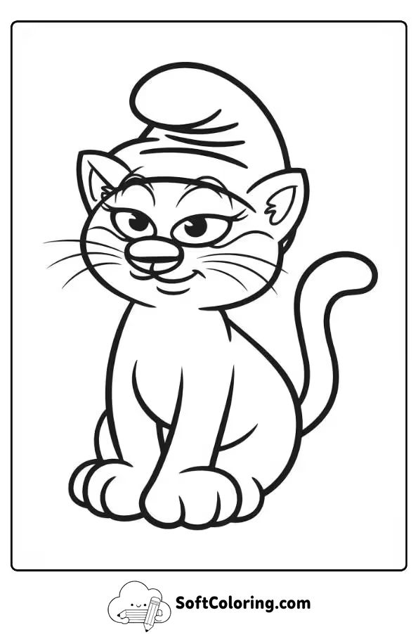 Smurf Cat Coloring Page