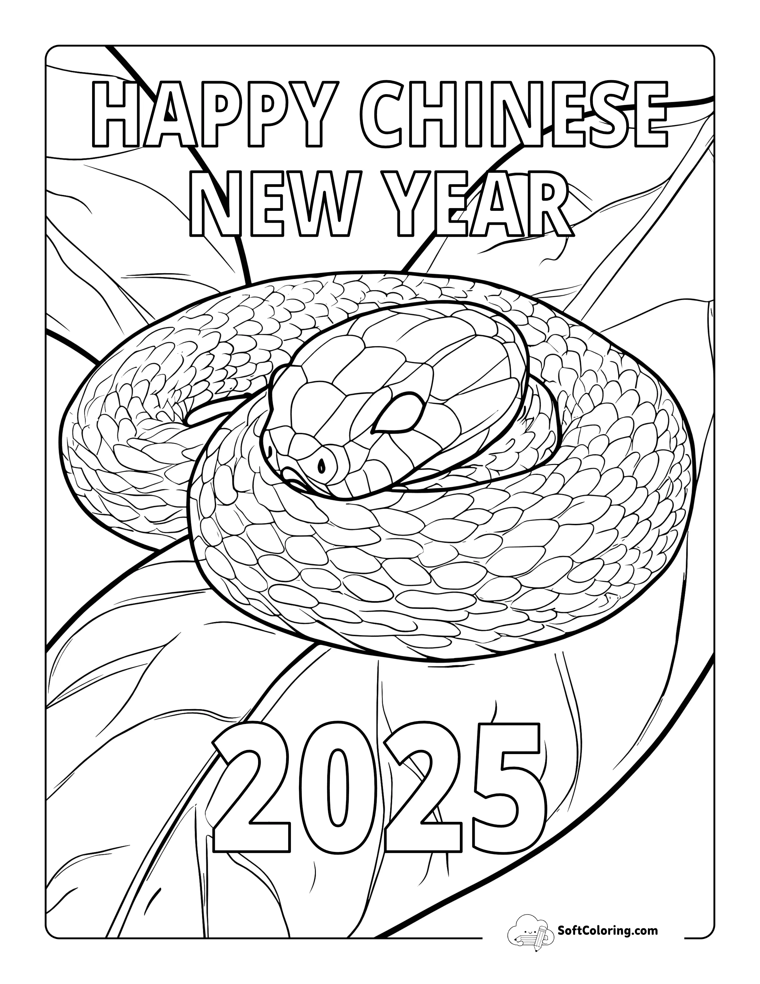 Chinese New Year Coloring Page For Adults