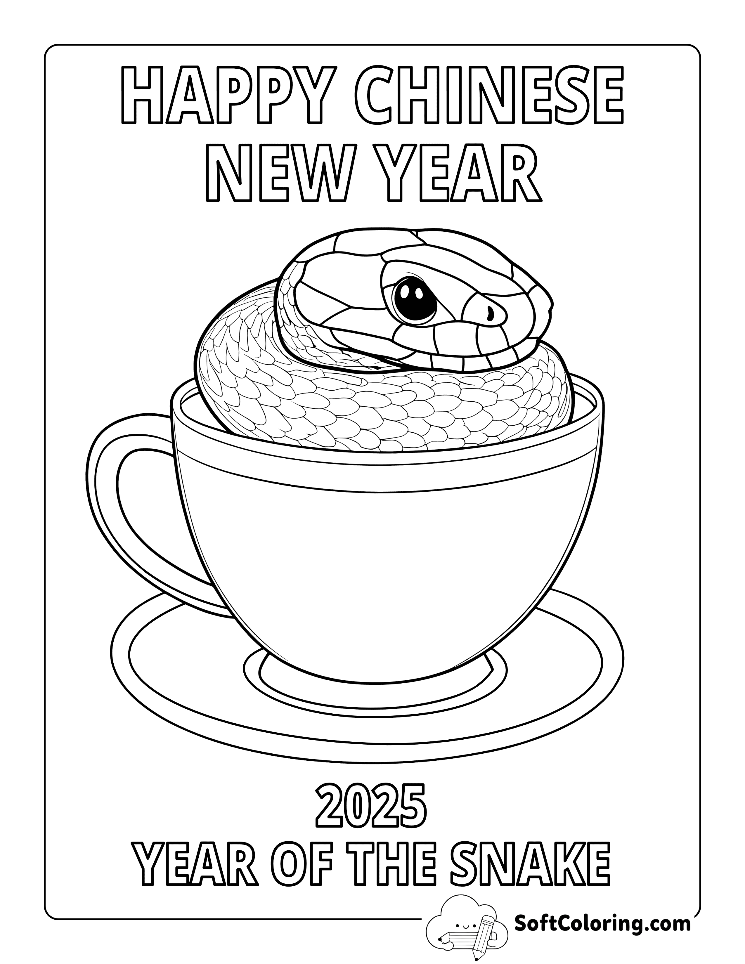 Lunar New Year Coloring Sheet 2025