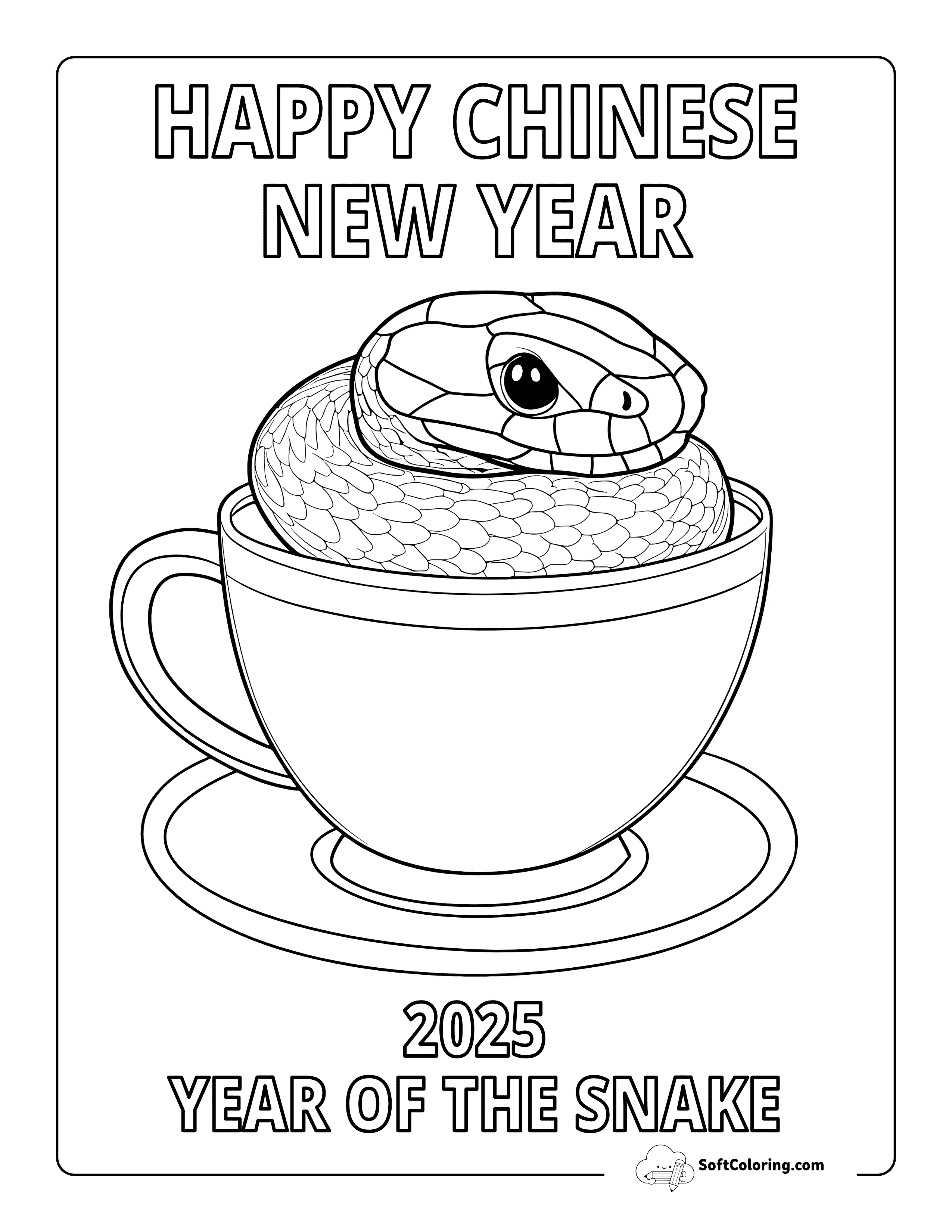 Lunar New Year Coloring Sheet 2025