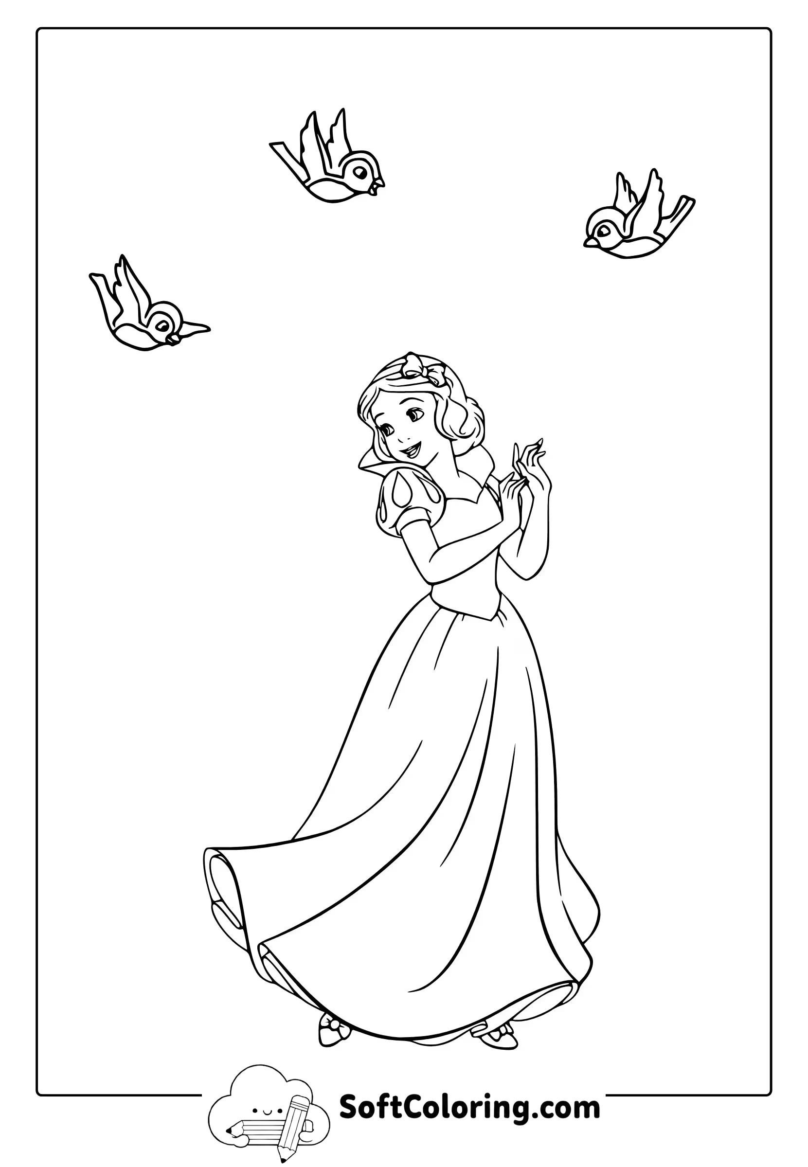 snow white coloring page