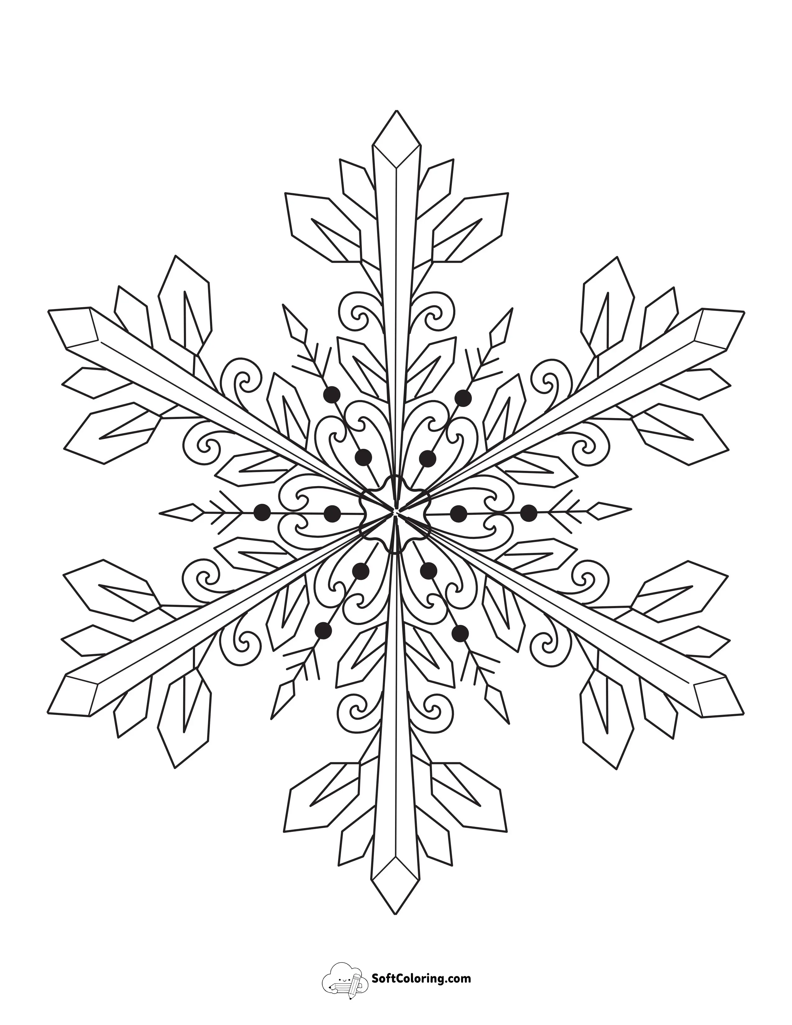 Beautiful Snowflake Coloring Page