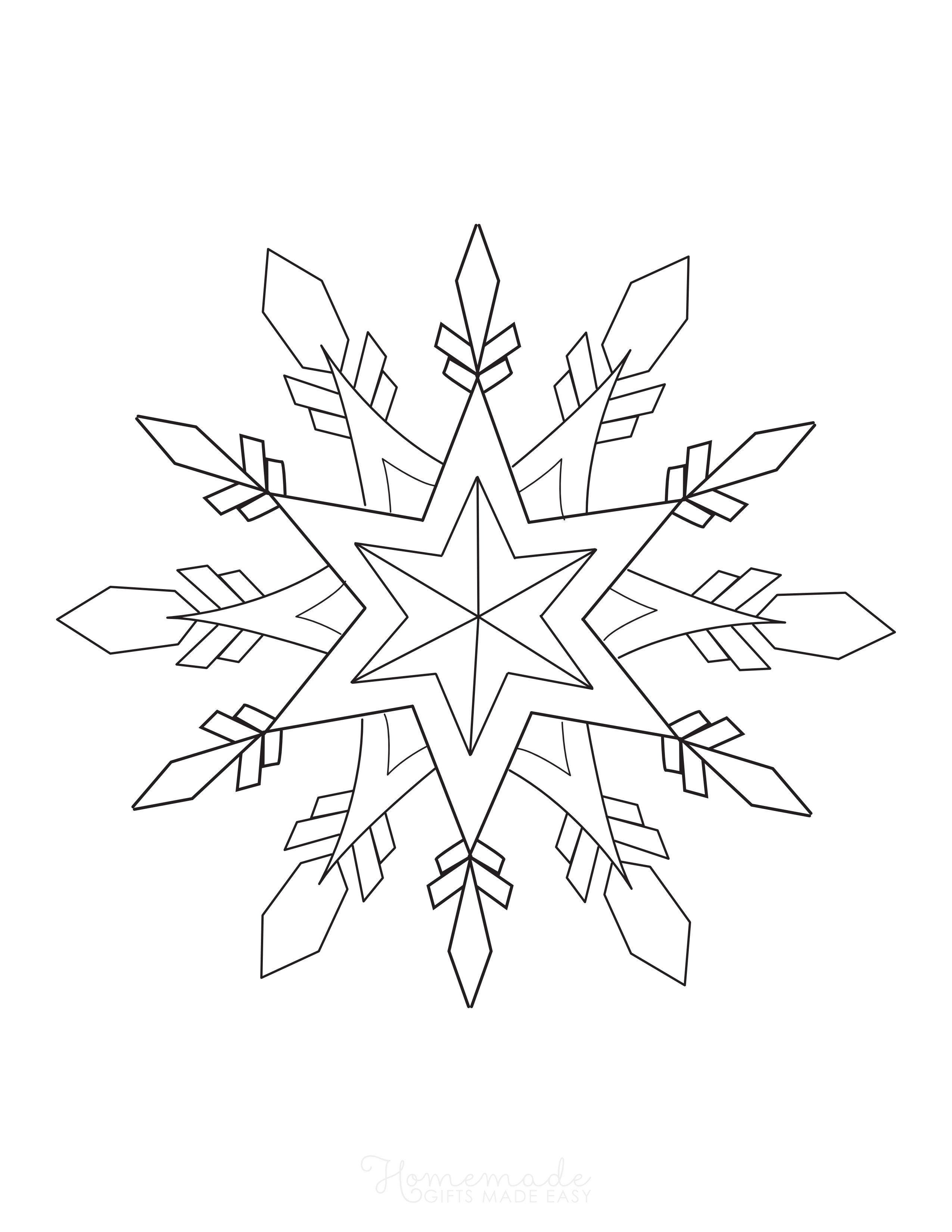 Single Snowflake Coloring Page