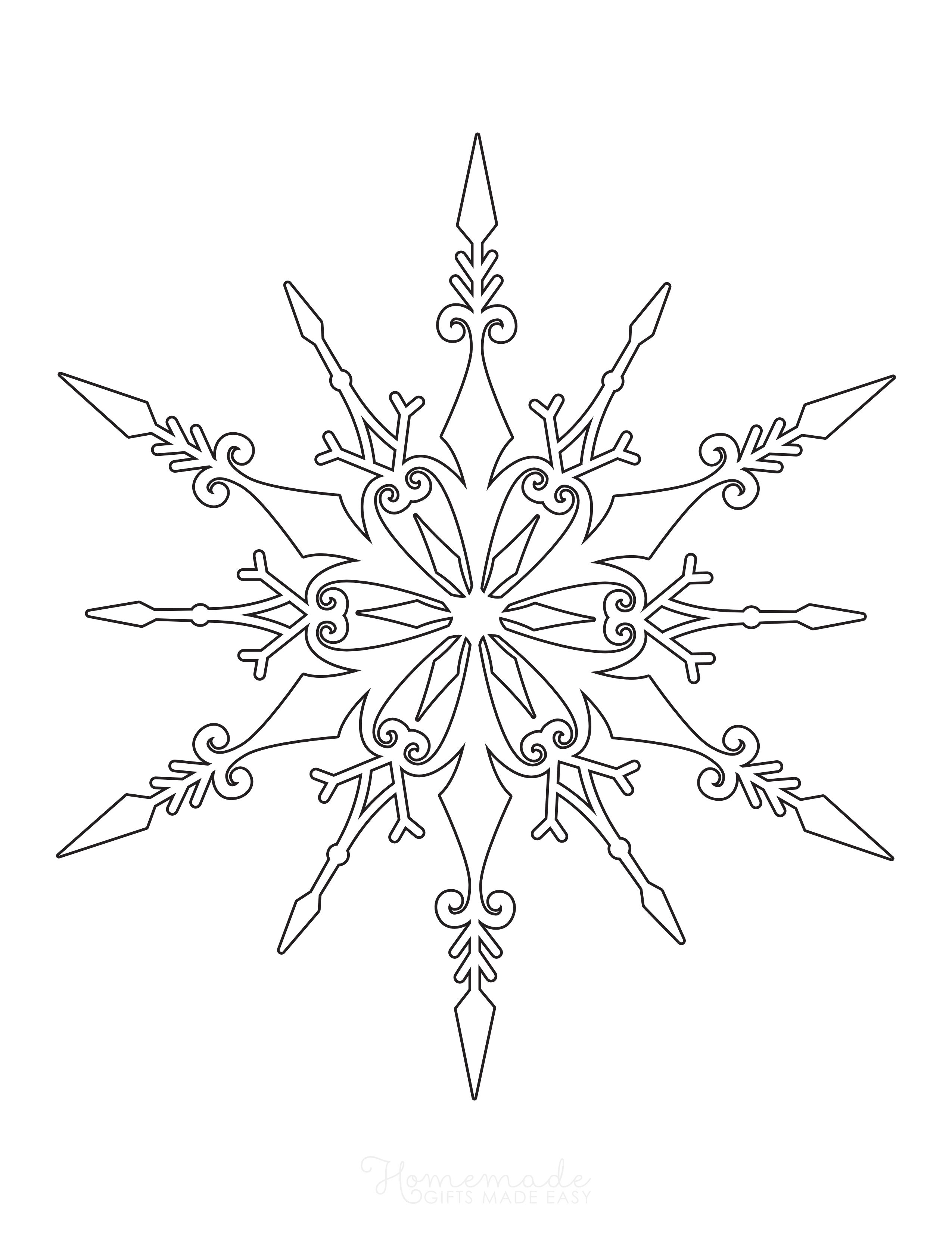 Delicate Snowflake to Color