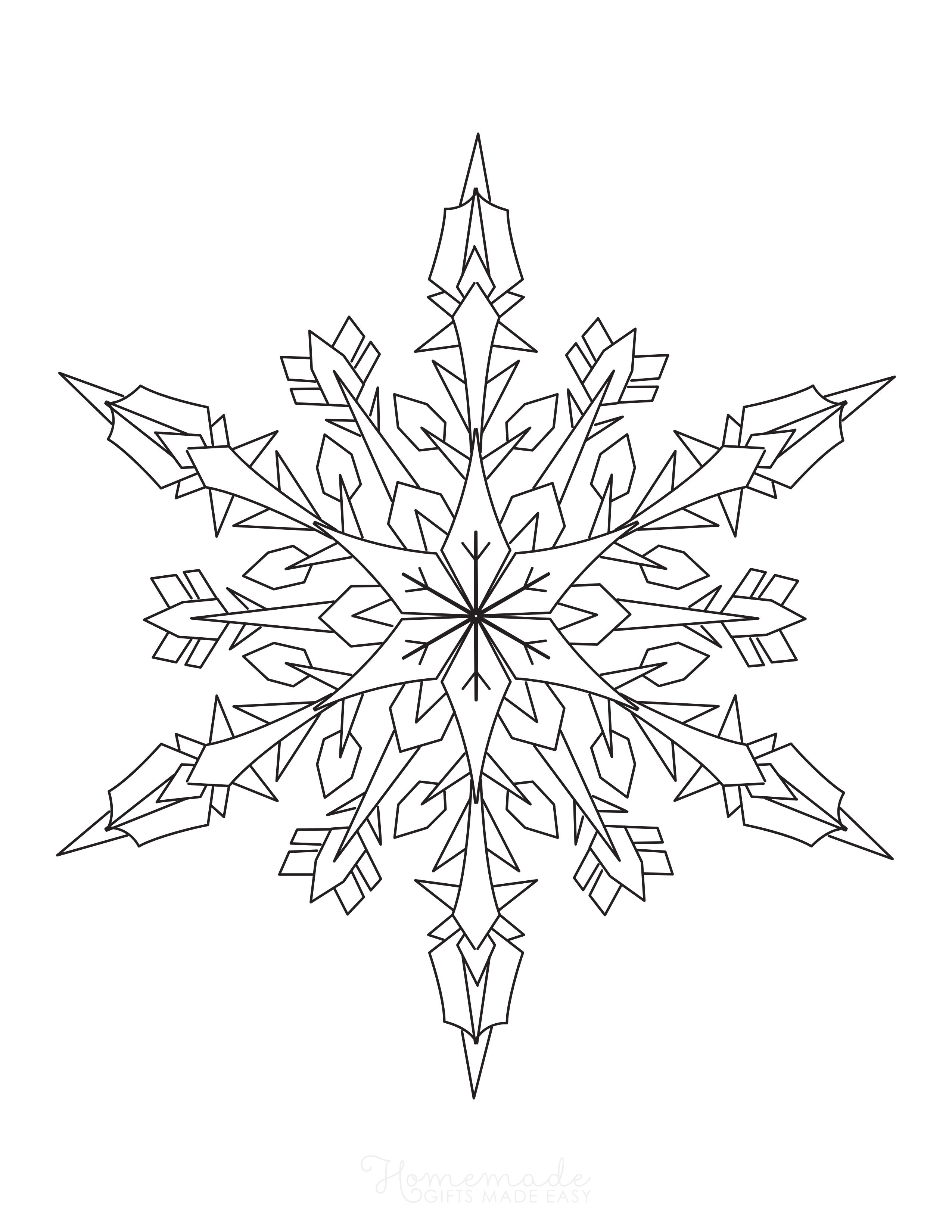 Intricate Snowflake to Color