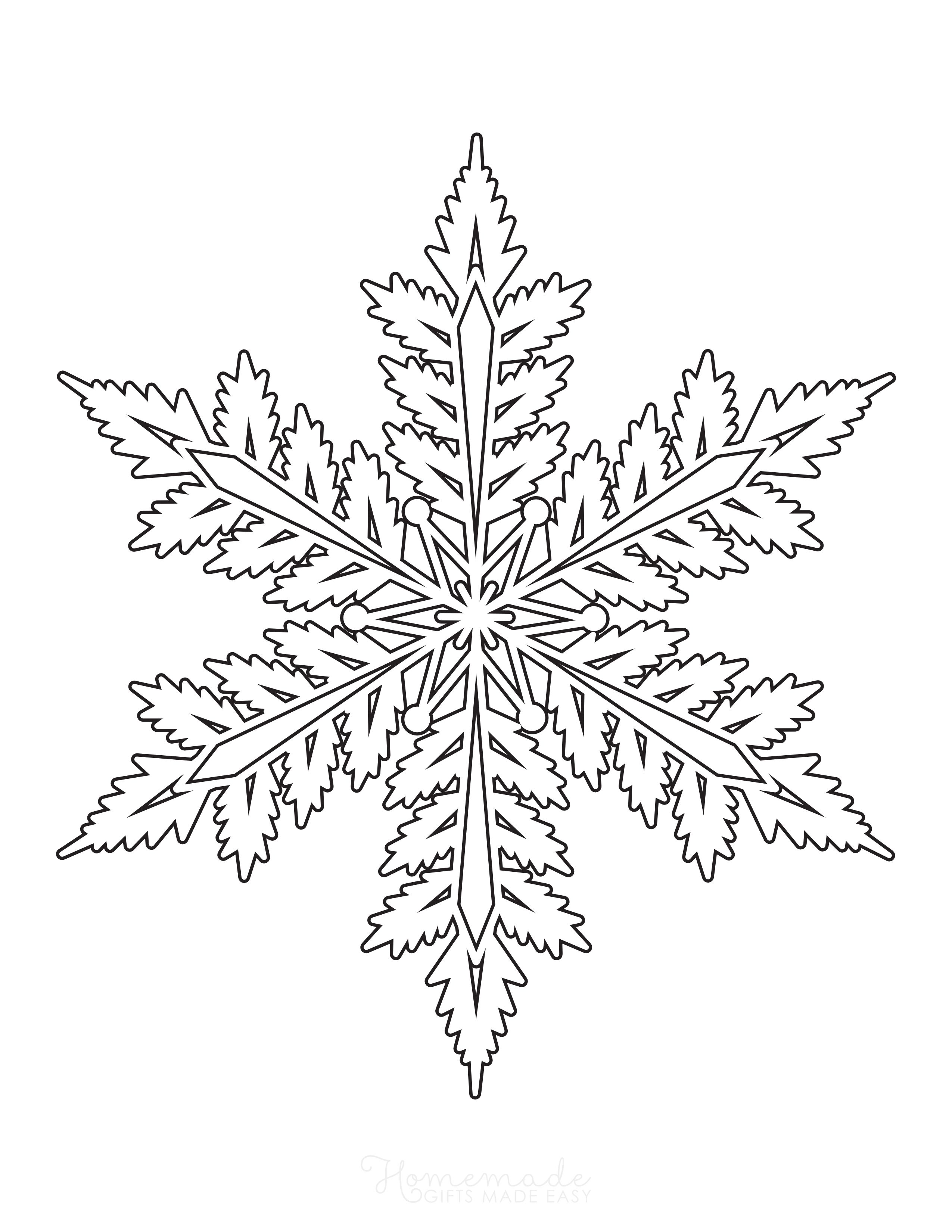 Large Frozen-style Snowflake Template