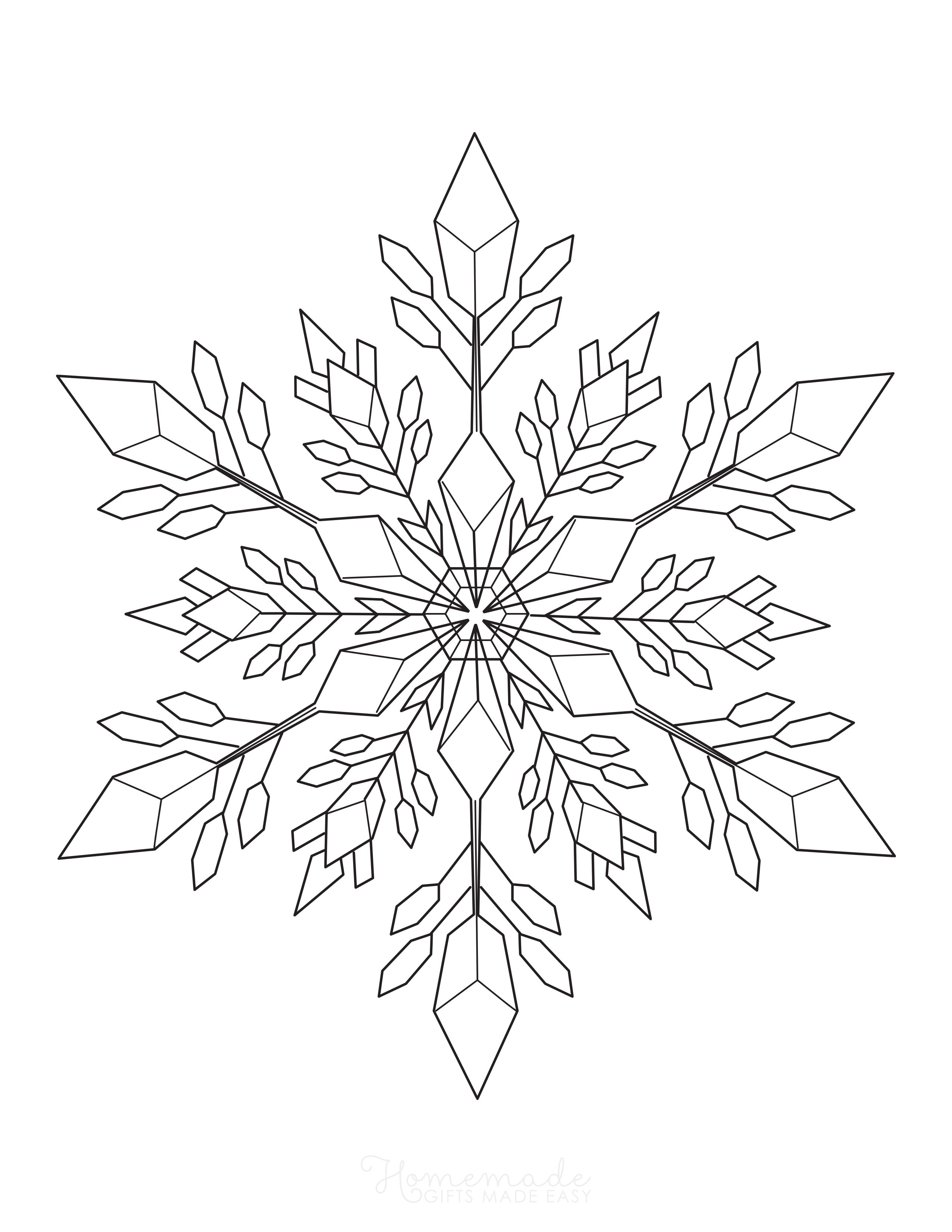 Frozen-style Snowflake Coloring Page