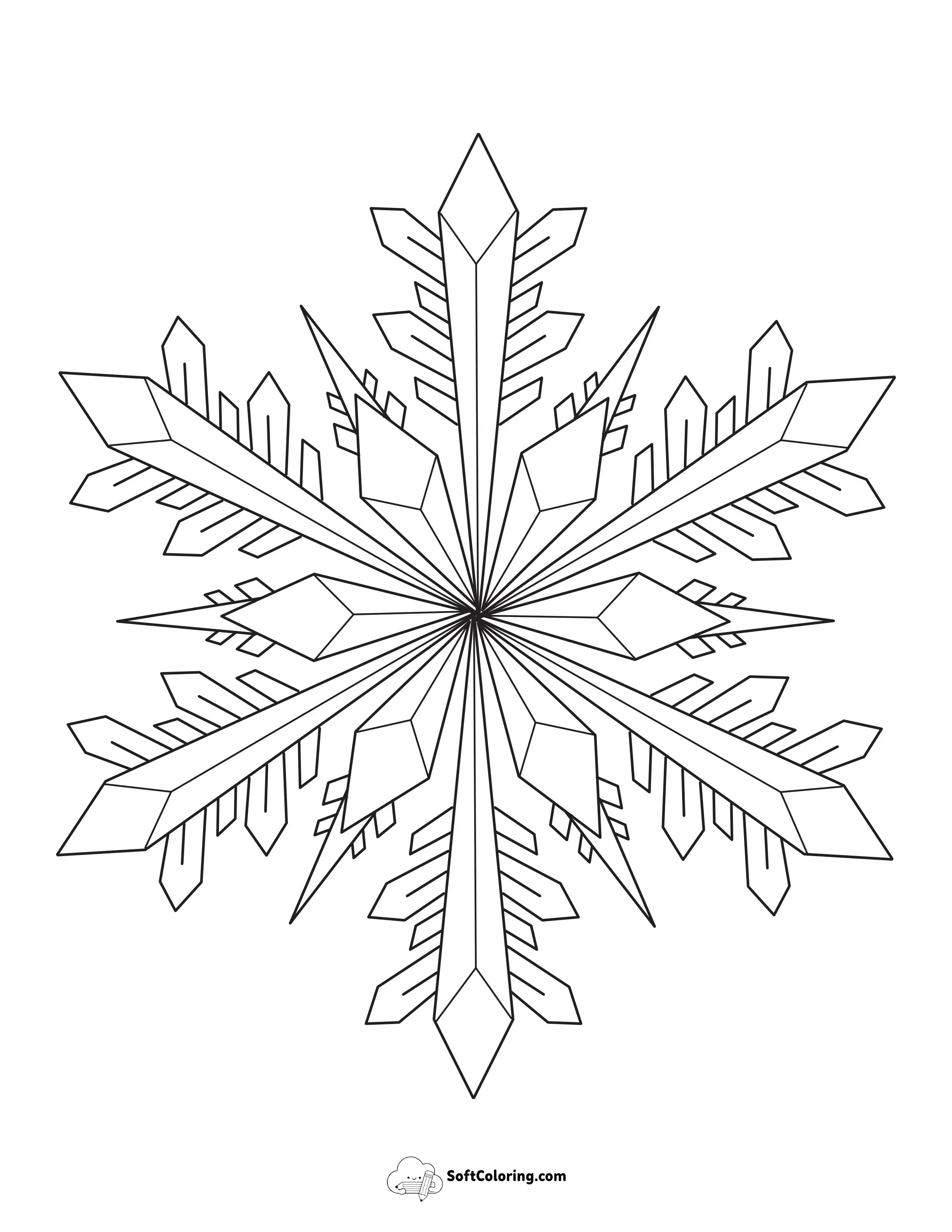 Intricate Snowflake Template