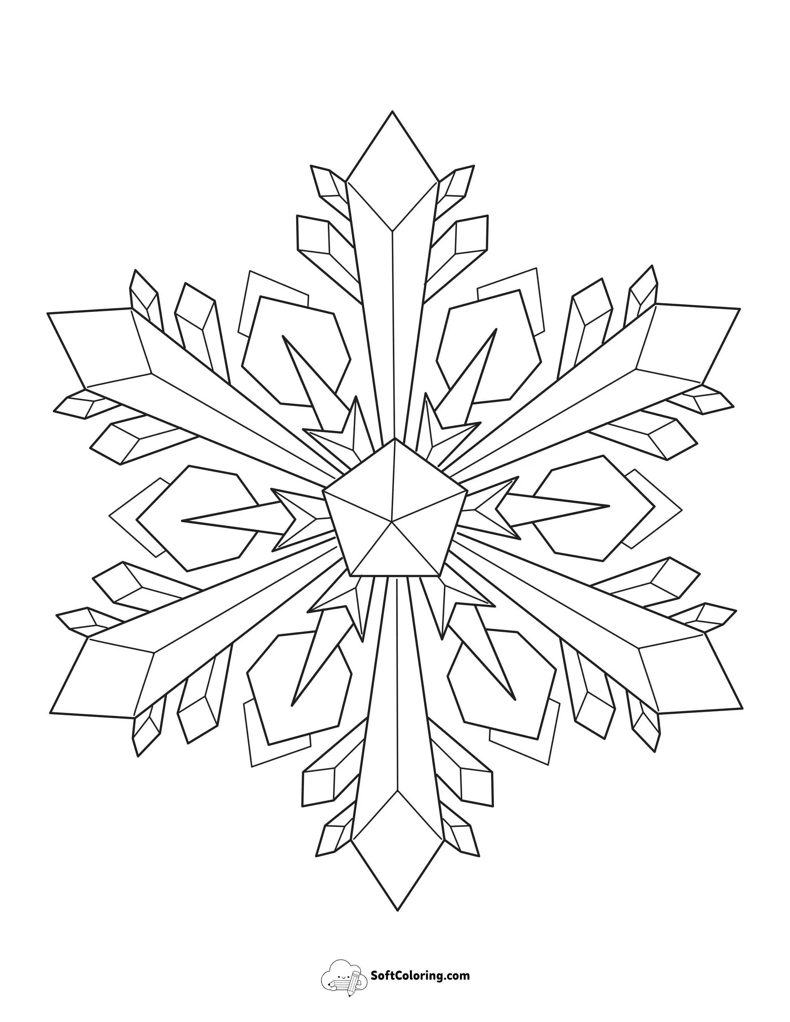 Frozen Snowflake Coloring Page