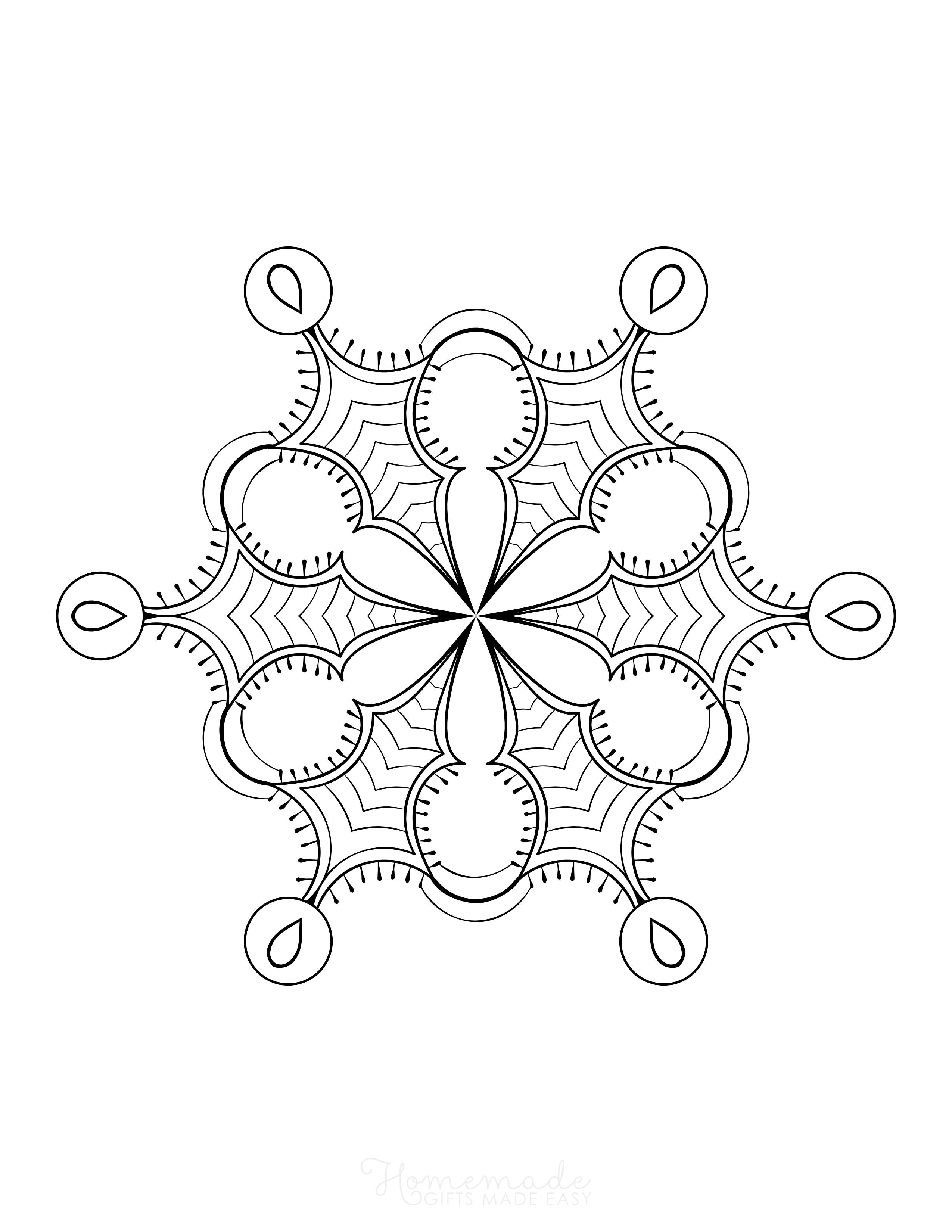 Delicate Snowflake Outline