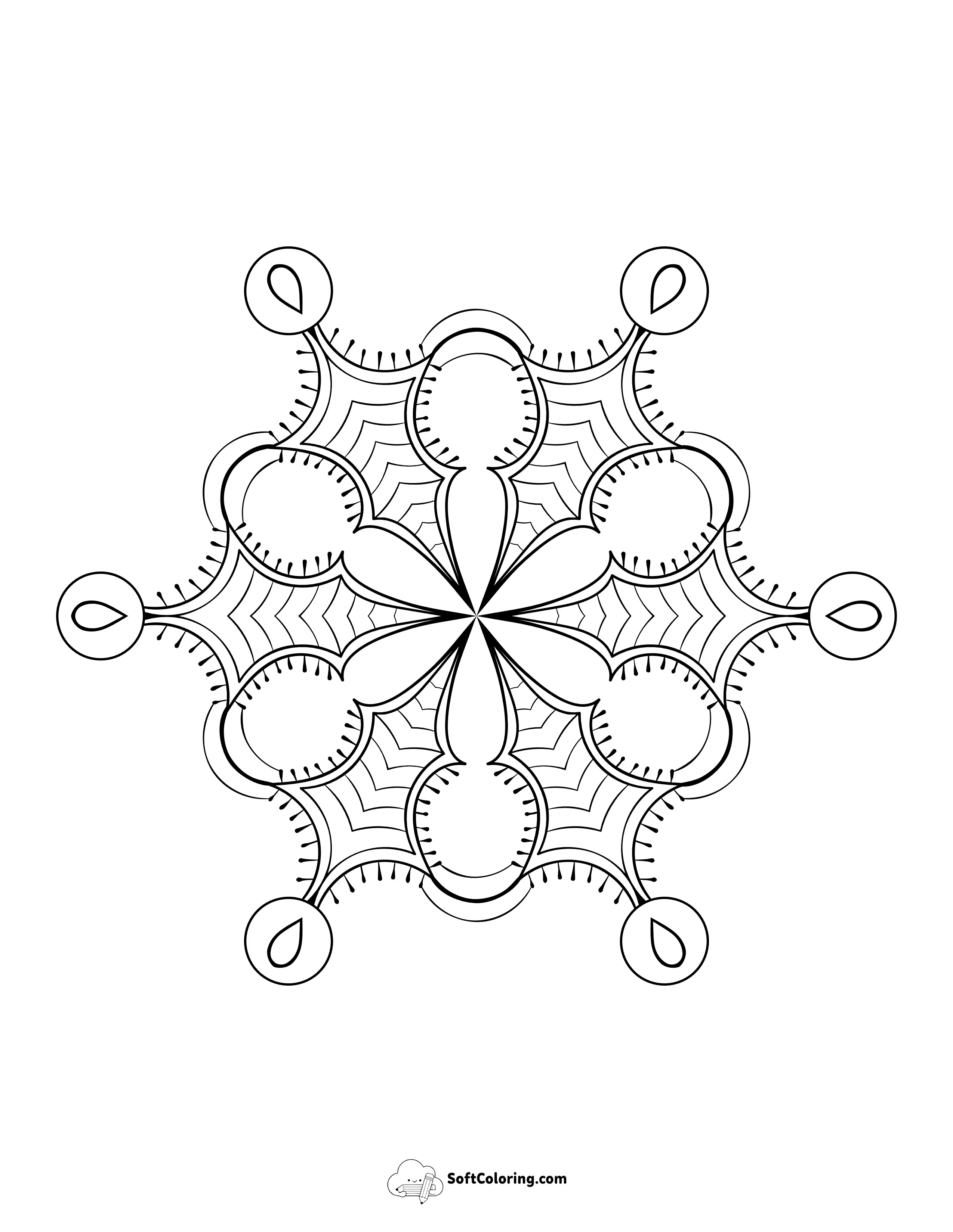 Delicate Snowflake Outline