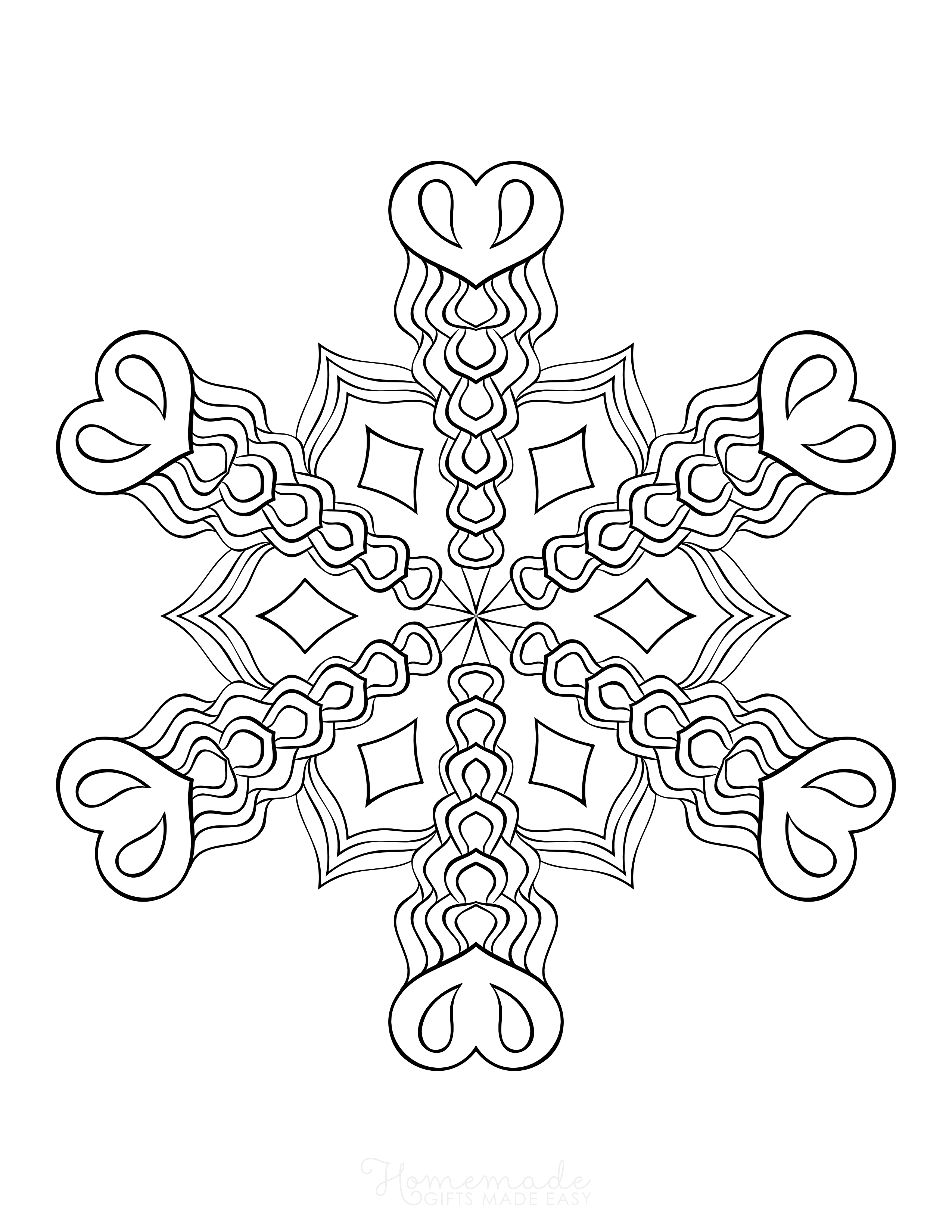 Large Patterned Snowflake