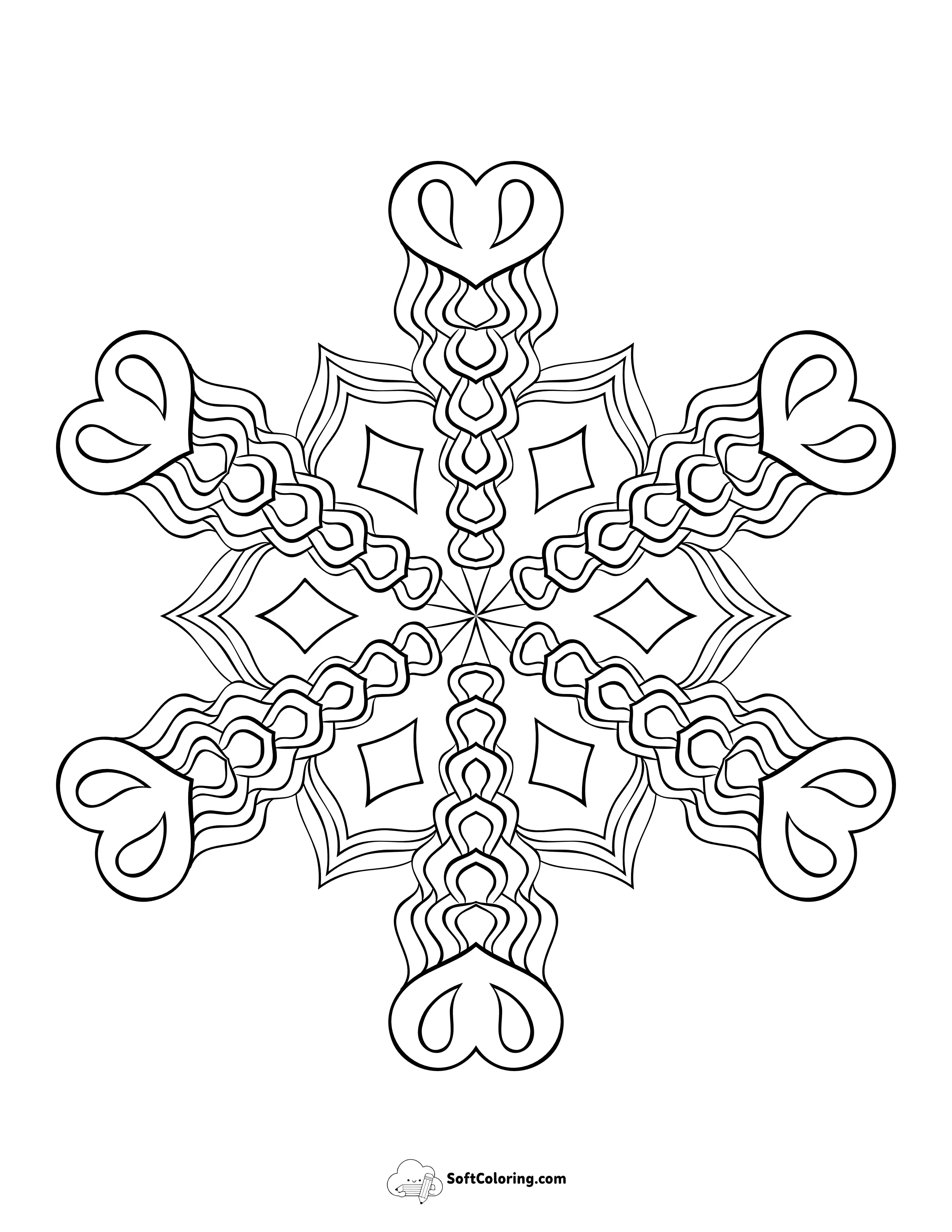 Large Patterned Snowflake