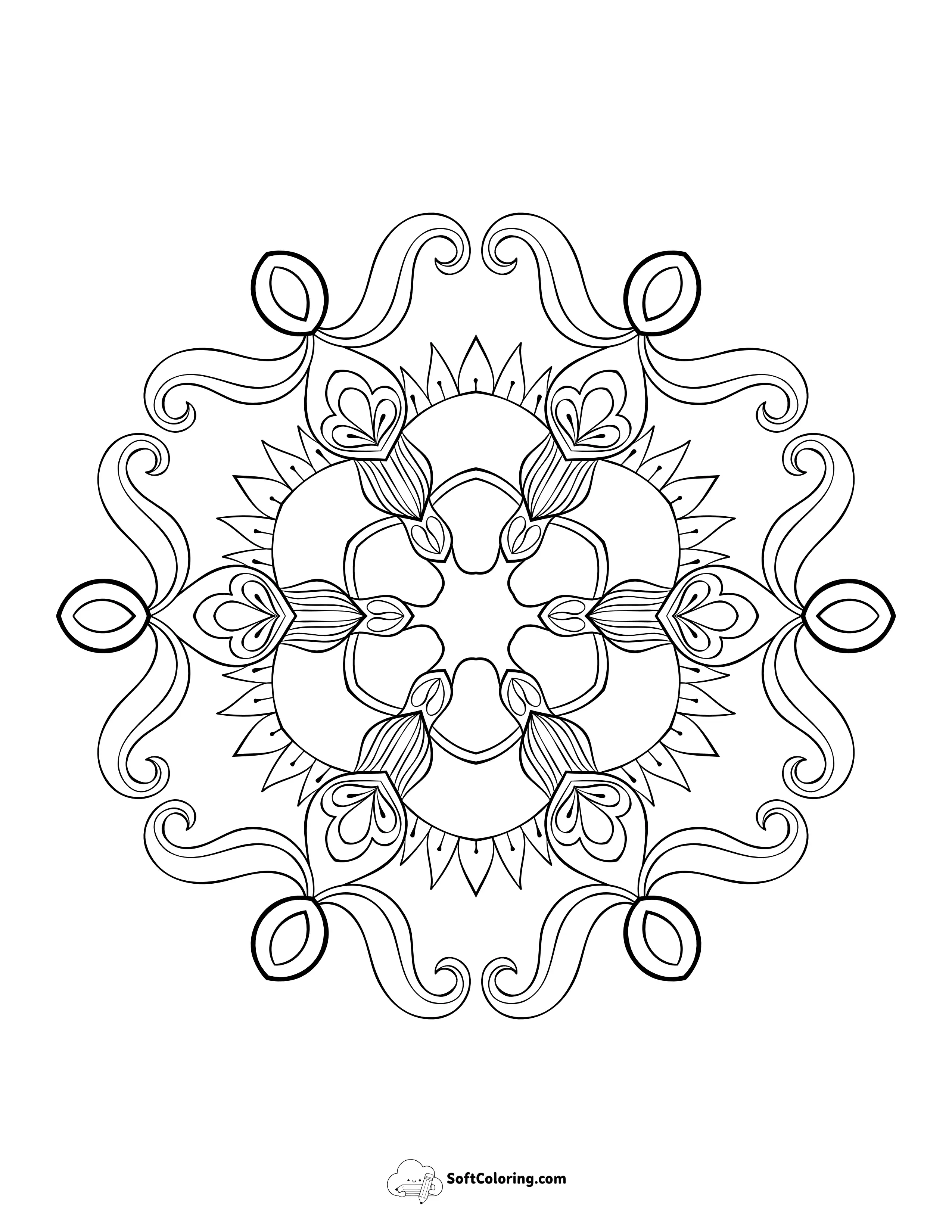 Intricate Large Snowflake Outline